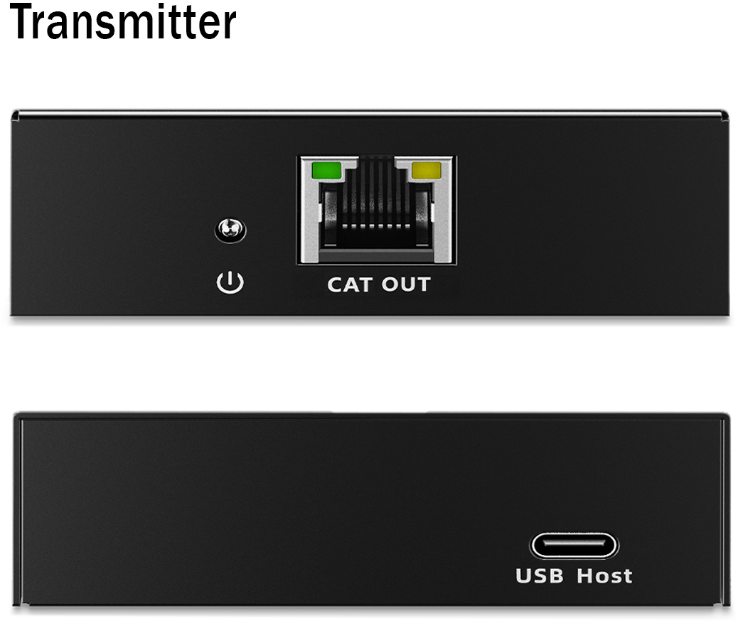 Удлинитель DIGITUS USB 3.2 Gen1, для использования с кабелем Cat6A, до 100 м, 3 х USB-A, 1 x USB-C, Black фото 