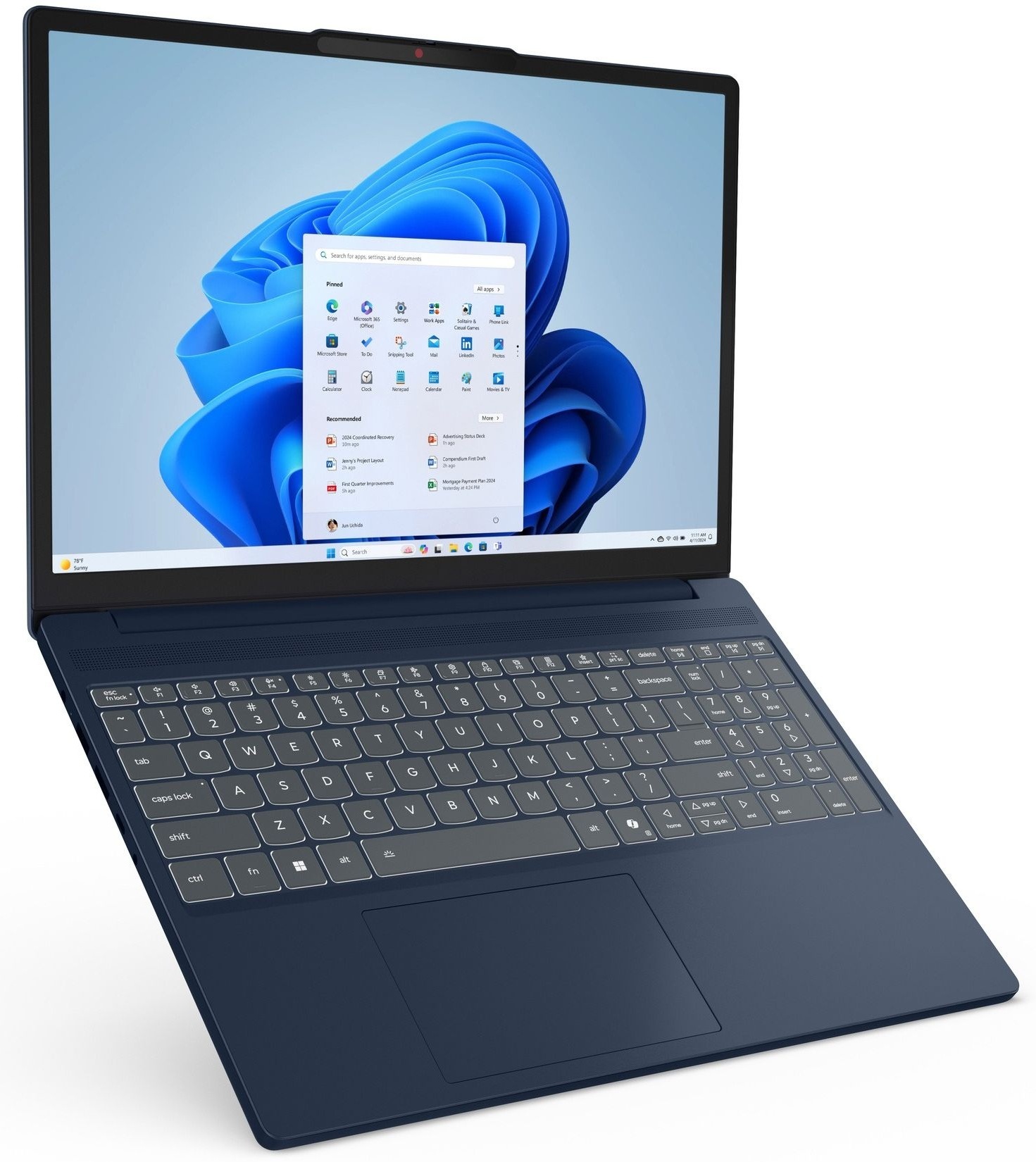 Ноутбук LENOVO Ideapad Slim 3 15IRH10 Cosmic Blue (83K100QVRA) фото 5
