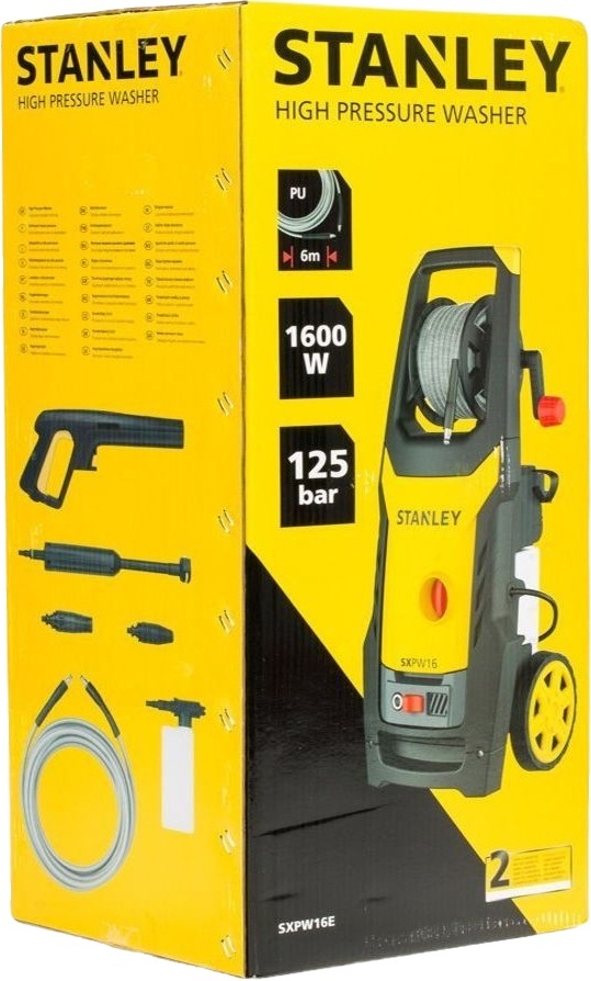 Минимойка высокого давления Stanley 1600Вт 125бар (SXPW16E) фото 