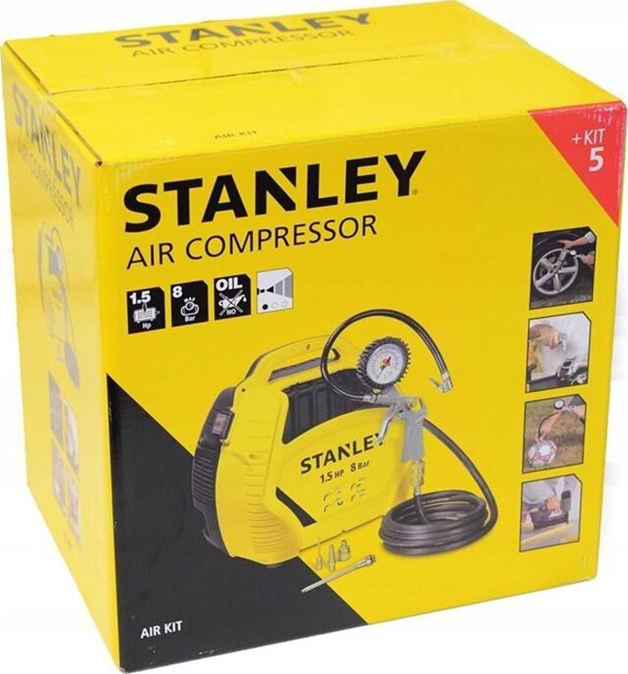 Компрессор воздушный Stanley безмасляный 1100Вт (AIRKIT) фото 4