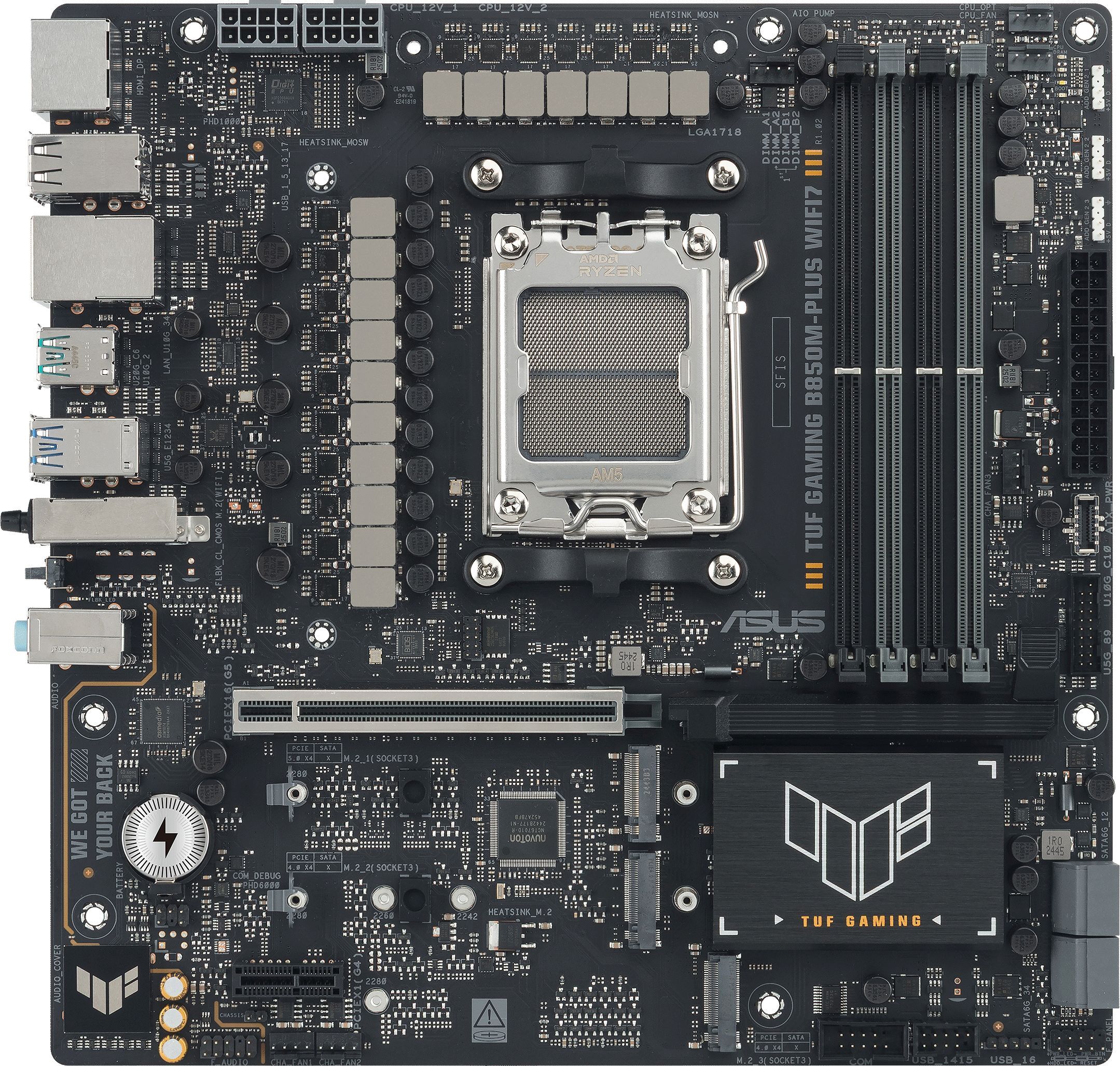 Материнcкая плата ASUS TUF GAMING B850M-PLUS WIFI7 (90MB1MU0-M0EAY0) фото 3