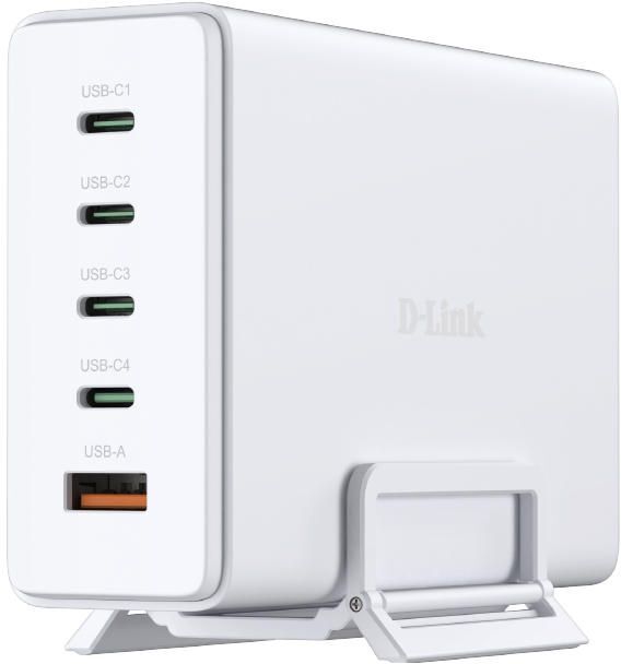 Зарядний пристрій D-Link 240W GaN 4хUSB-С, 1xUSB-A, White (DCF-241)фото2