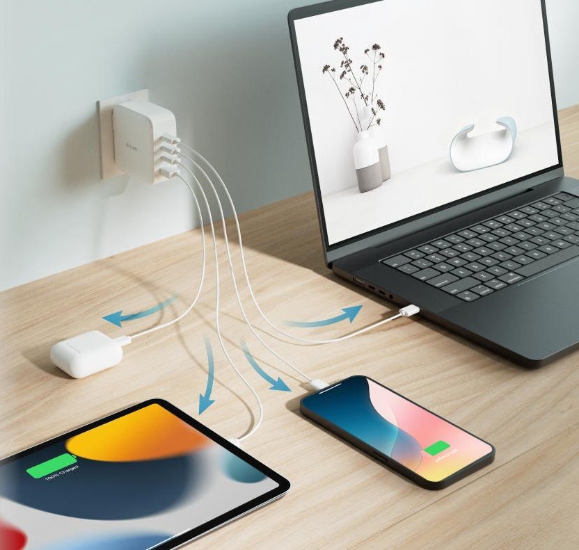 Зарядний пристрій D-Link 140W GaN 3хUSB-С, 1xUSB-A, White (DCF-141)фото5