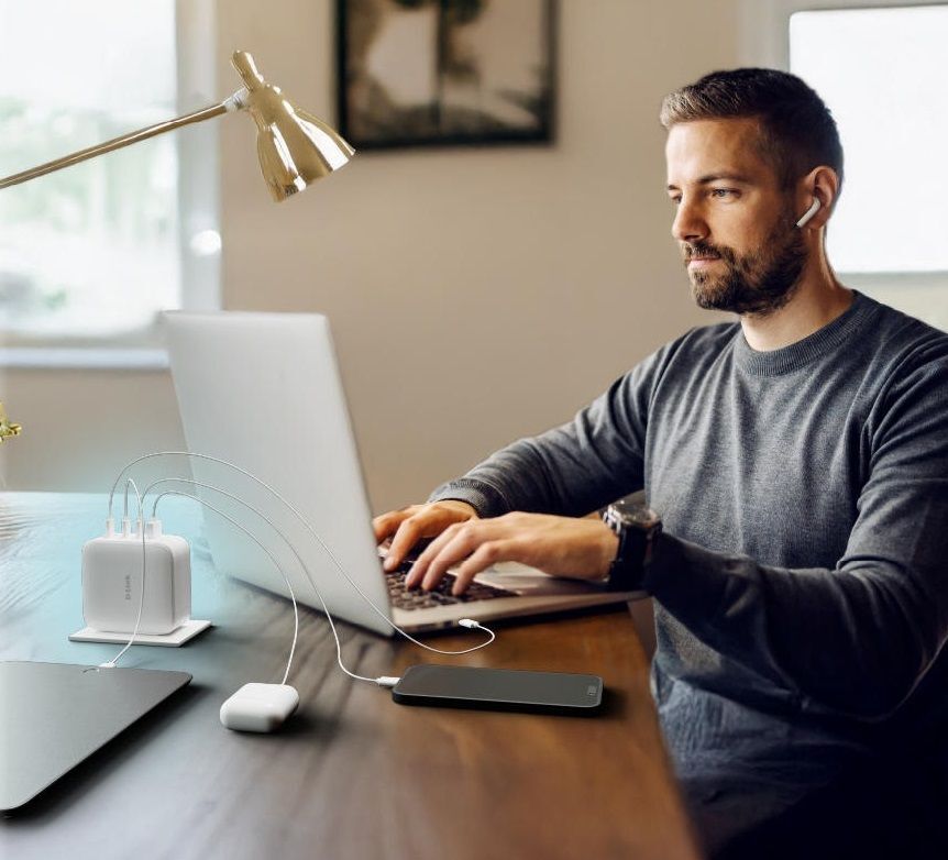 Зарядний пристрій D-Link 140W GaN 3хUSB-С, 1xUSB-A, White (DCF-141)фото6