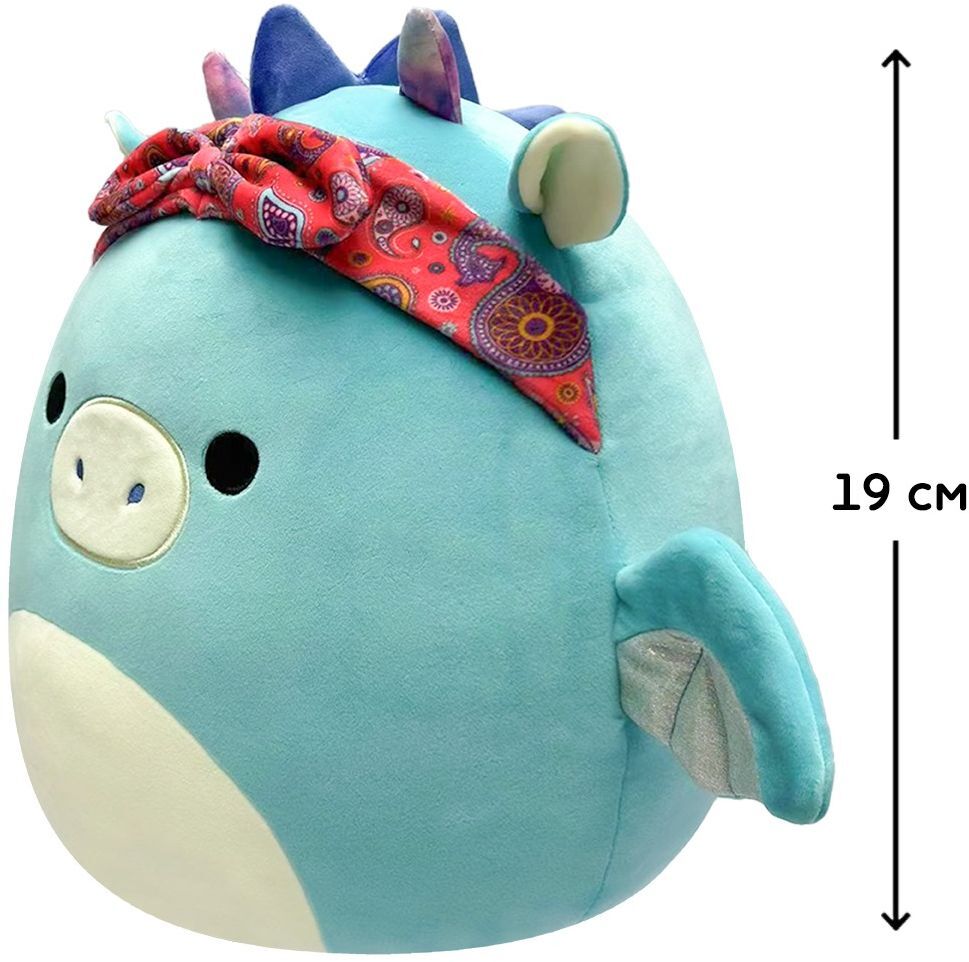 Мягкая игрушка Squishmallows - Дракон в бандане (19 см), (SQCR04125) фото 