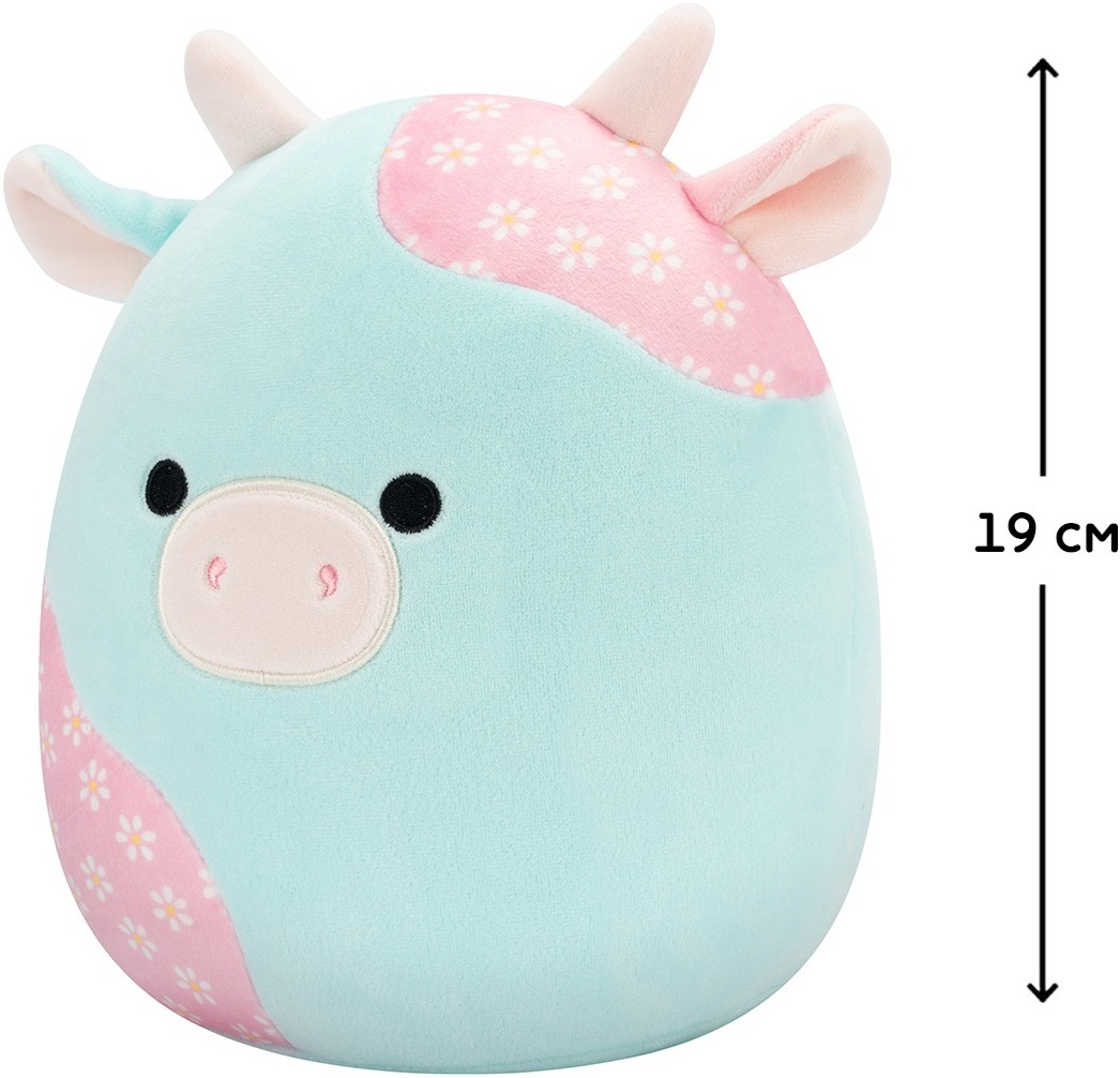М'яка іграшка Squishmallows - М'ята пастельна корівка Ямаріс (19 см), (SQER01209)фото2