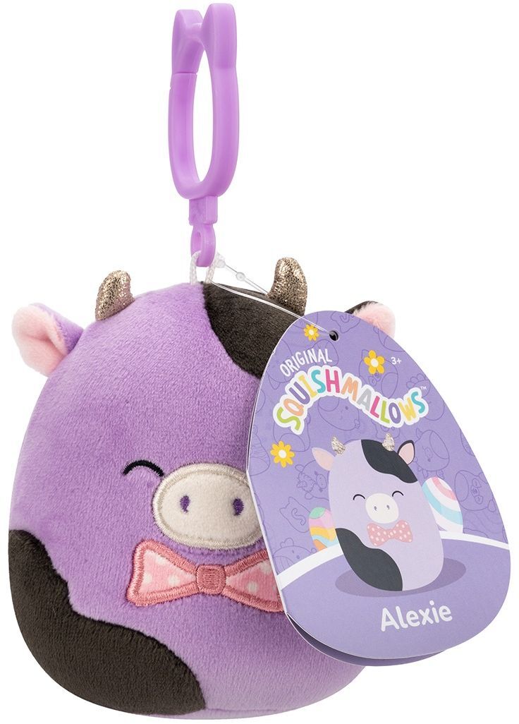 М'яка іграшка на кліпсі Squishmallows - Корівка Алексі (9 см), (SQCP00463)фото6