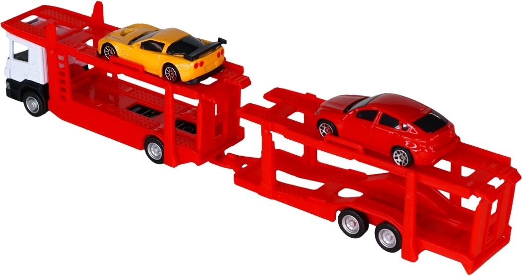 Игровой набор - Автоперевозчик Scania (автоперевозчик, 2 машины, аксессуары), (250415U) фото 