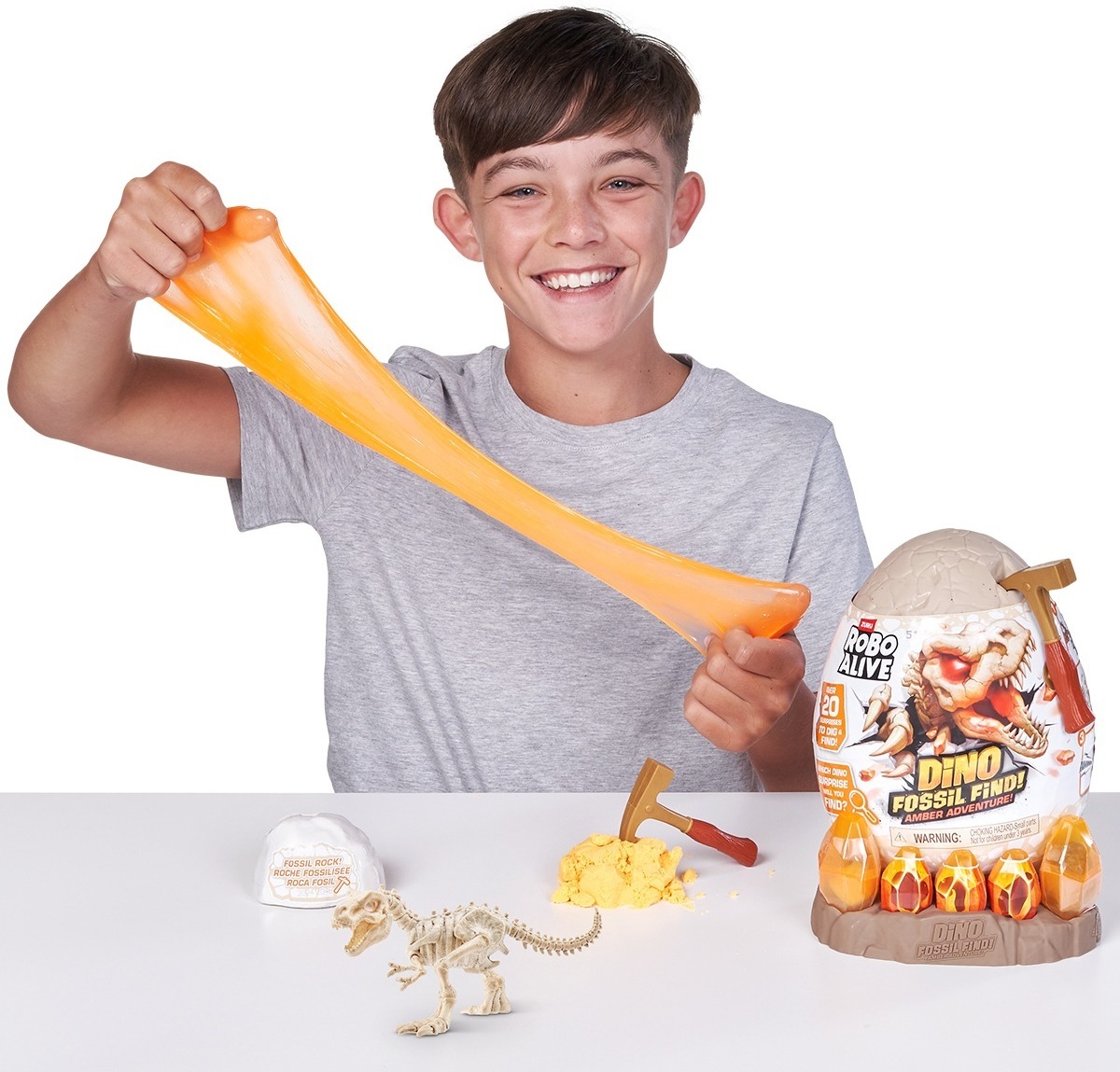 Інтерактивний ігровий набір-сюрприз Robo Alive S1 – Бурштинові Розкопки Динозавра (71153)фото6