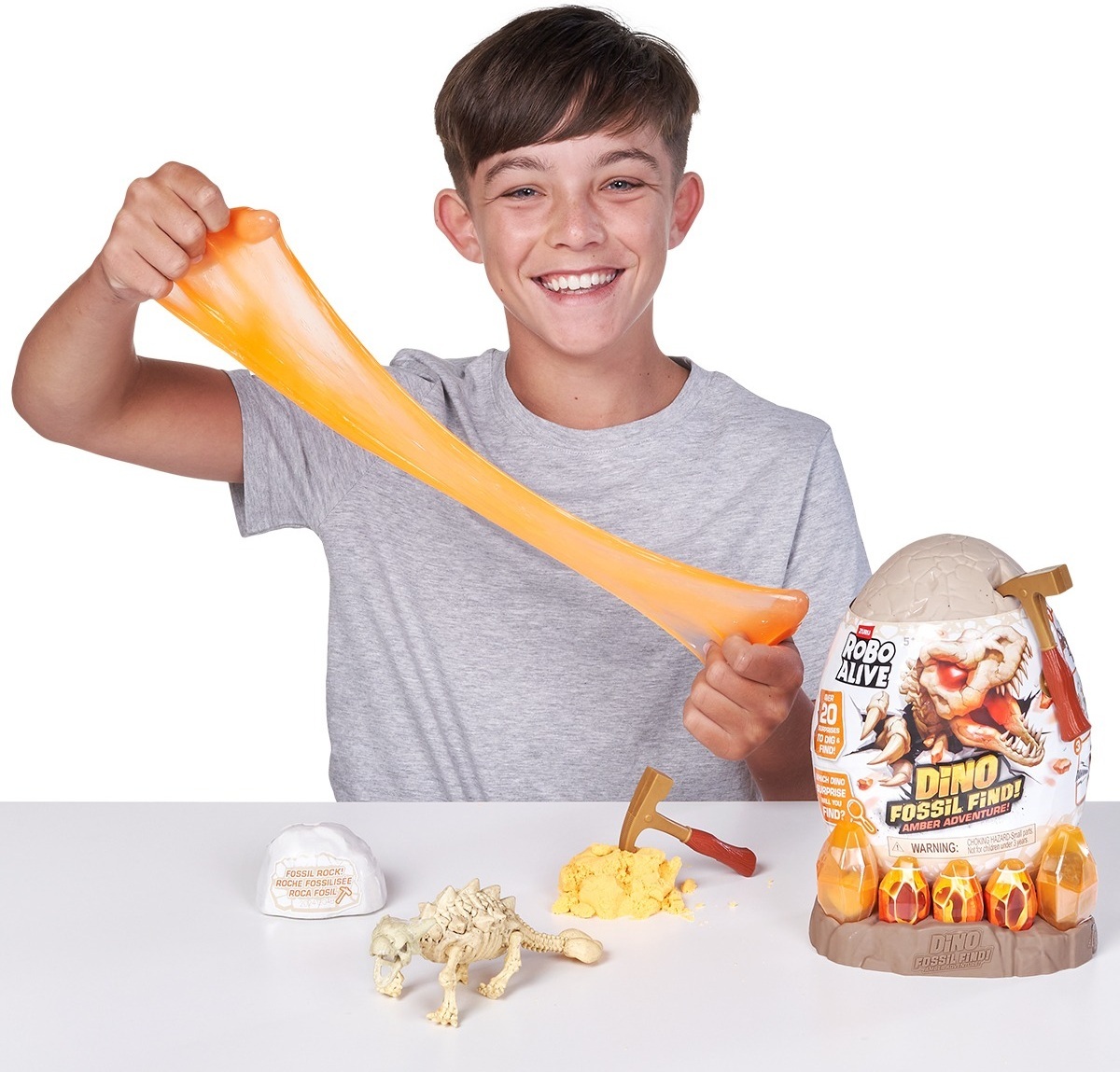 Інтерактивний ігровий набір-сюрприз Robo Alive S1 – Бурштинові Розкопки Динозавра (71153)фото
