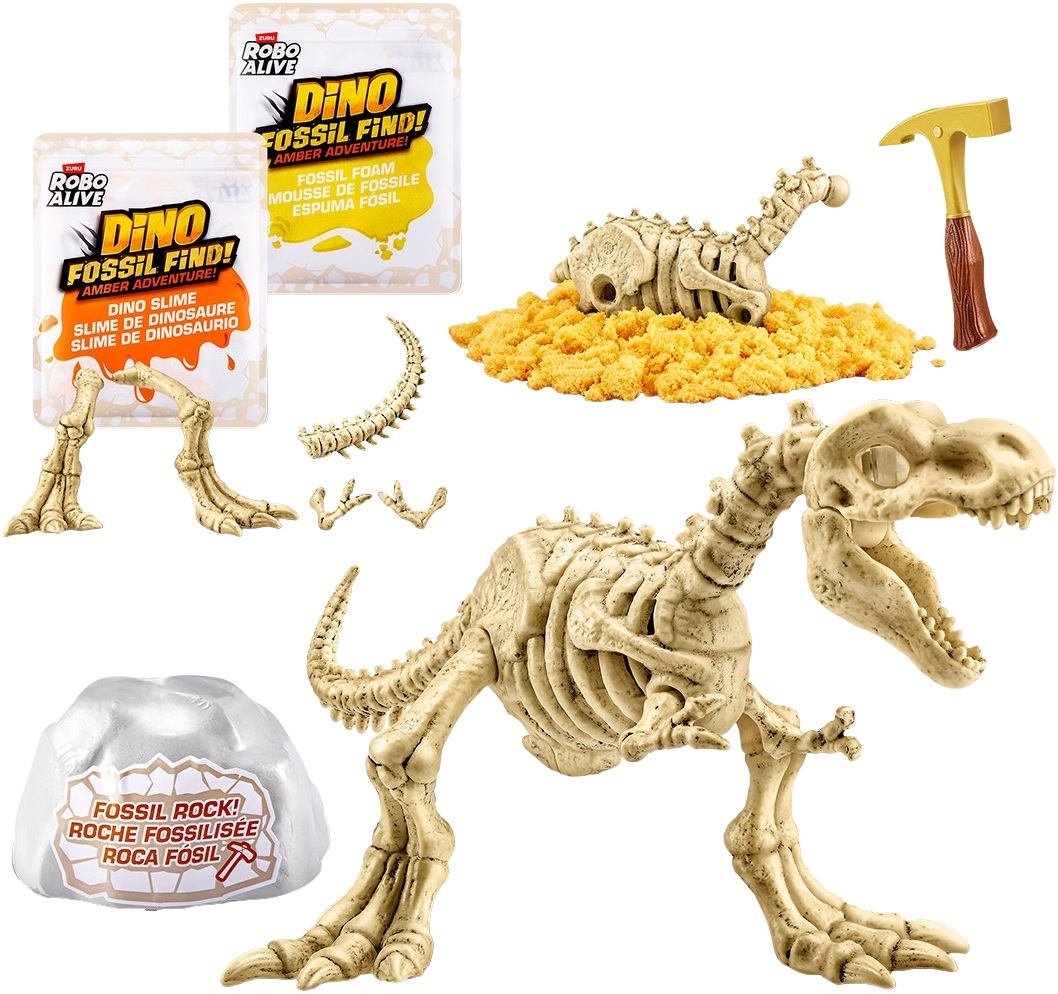 Інтерактивний ігровий набір-сюрприз Robo Alive S1 – Бурштинові Розкопки Динозавра (71153)фото