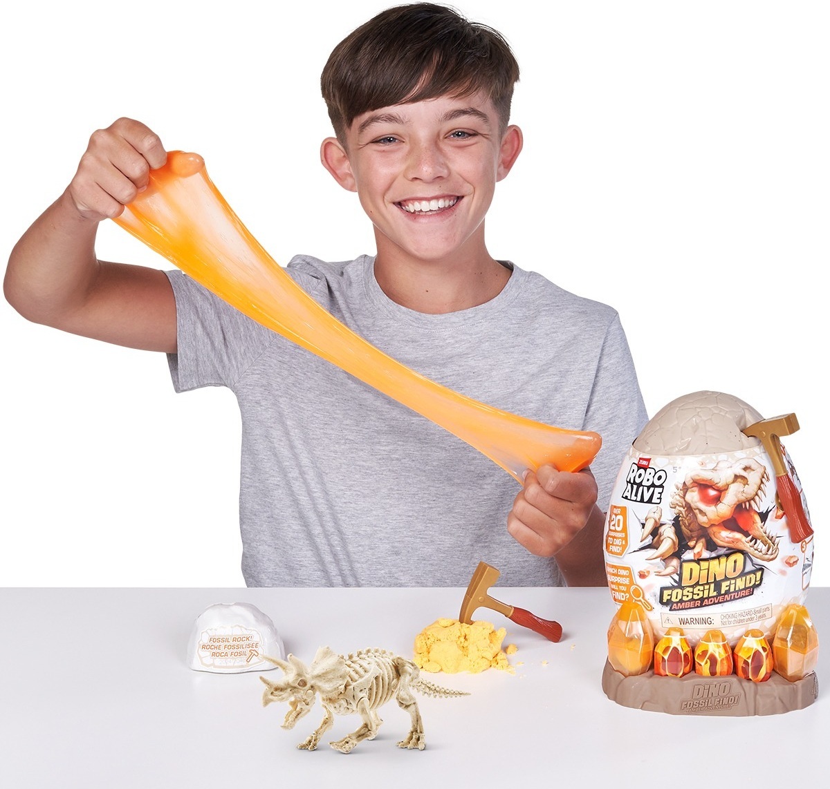 Інтерактивний ігровий набір-сюрприз Robo Alive S1 – Бурштинові Розкопки Динозавра (71153)фото8