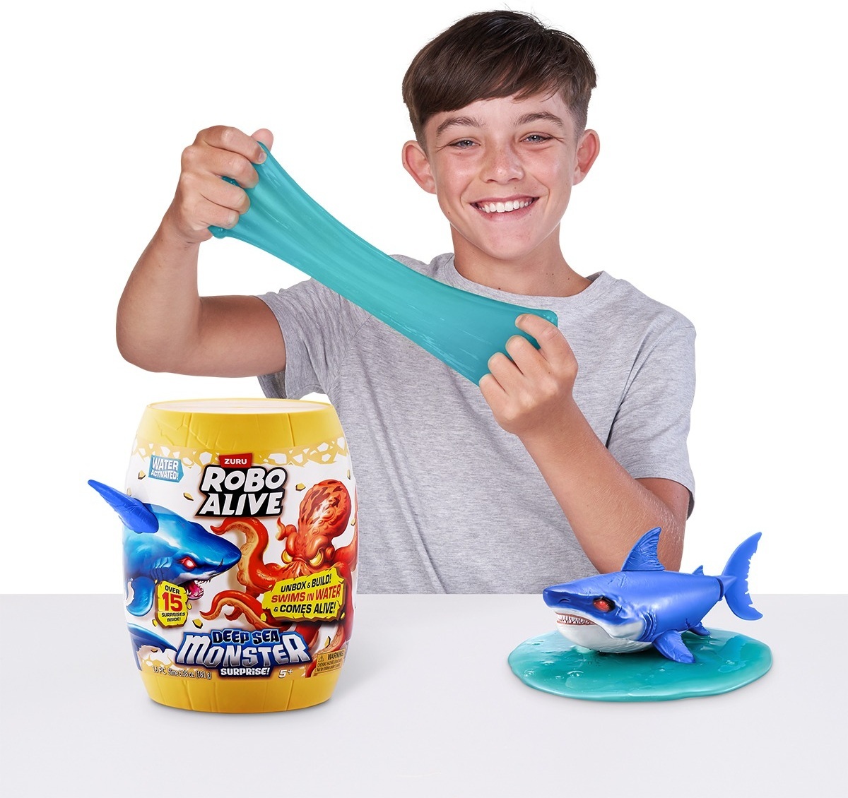 Интерактивный игровой набор Robo Alive S1 – глубоководный сюрприз Большая белая акула (71155A) фото 8