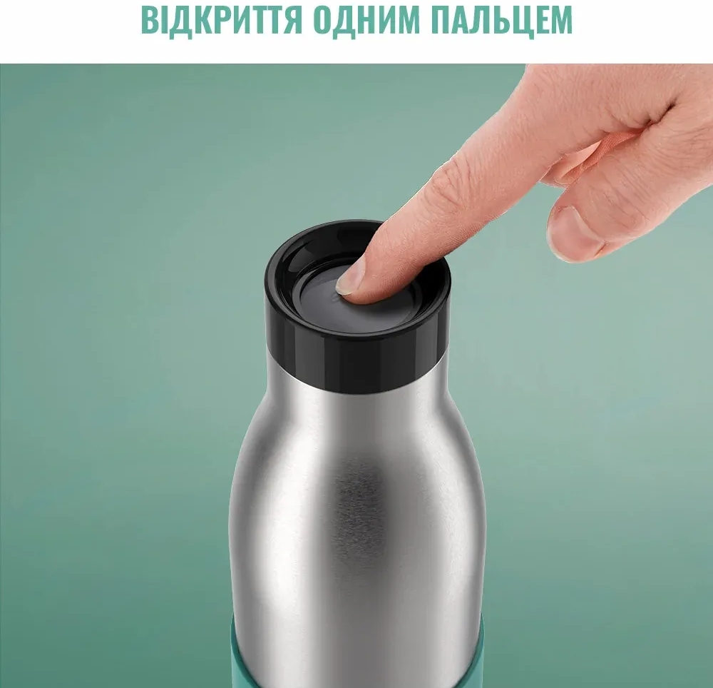 Термопляшка Tefal Bludrop soft touch, 700 мл, зелений (N3111210)фото3