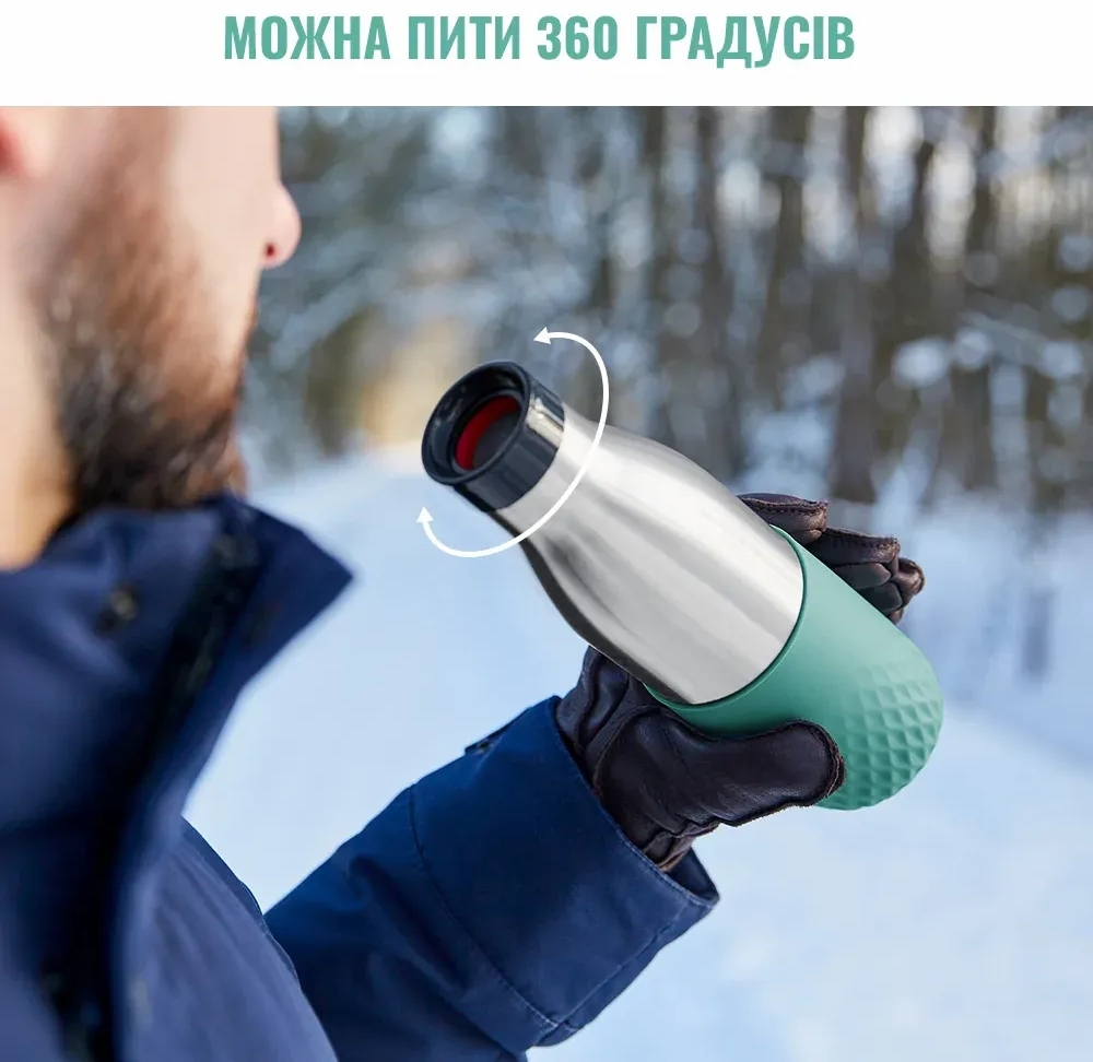 Термопляшка Tefal Bludrop soft touch, 700 мл, зелений (N3111210)фото7