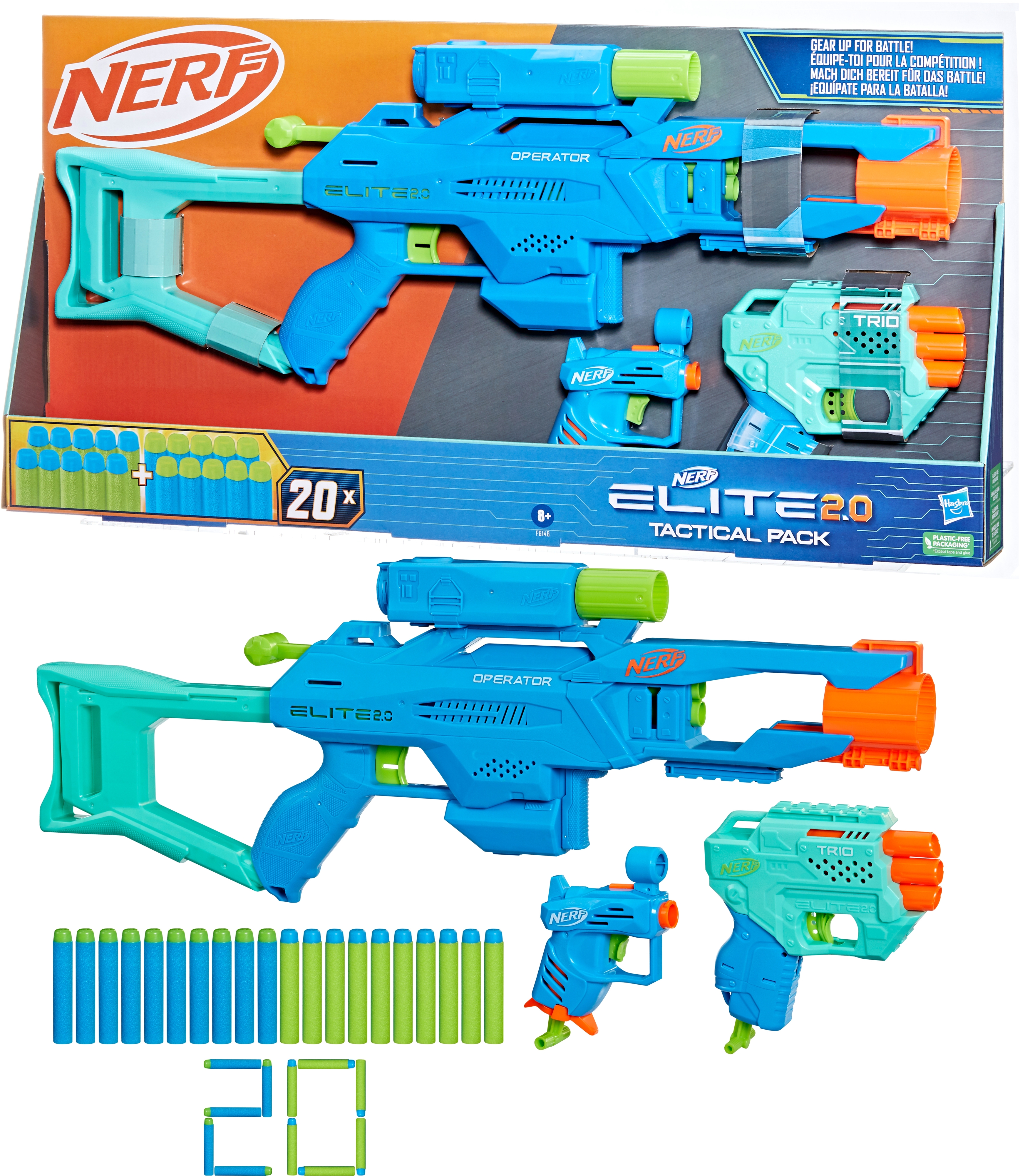 Набір із 3 бластерів Hasbro Nerf Elite 2.0 (F6146)фото2