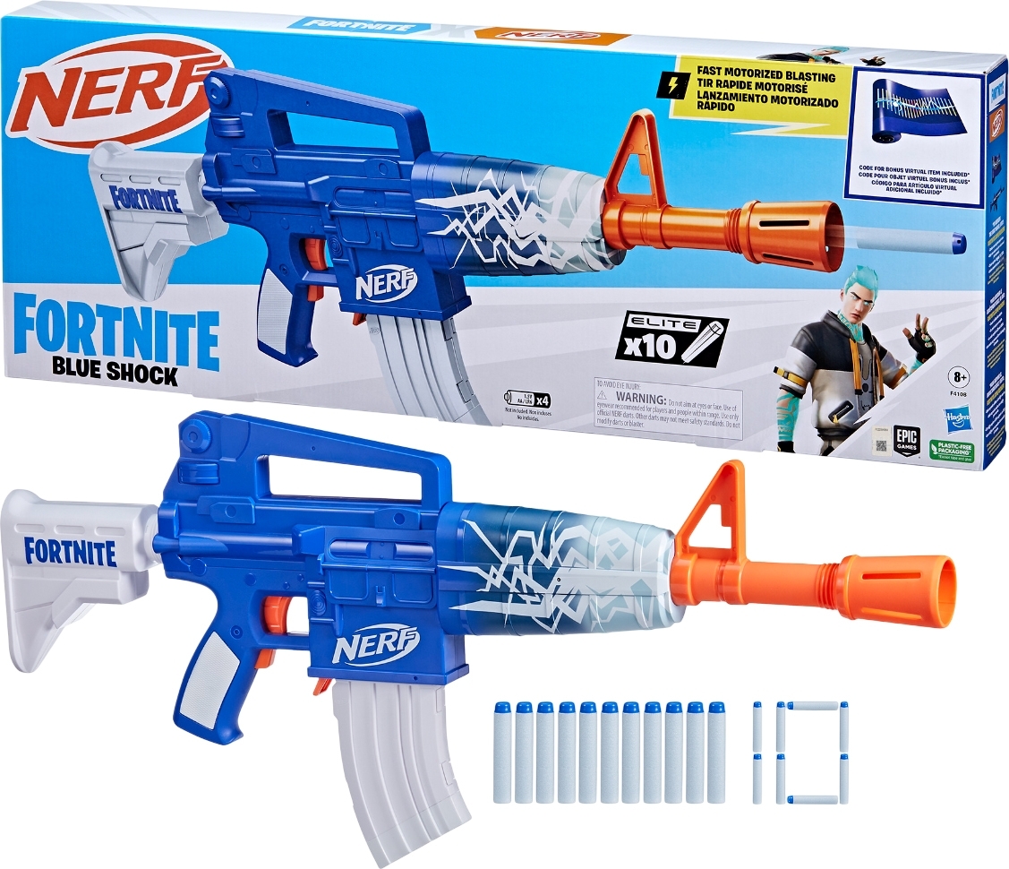 Бластер іграшковий Hasbro Nerf Blue Shock Fortnite (F4108)фото2