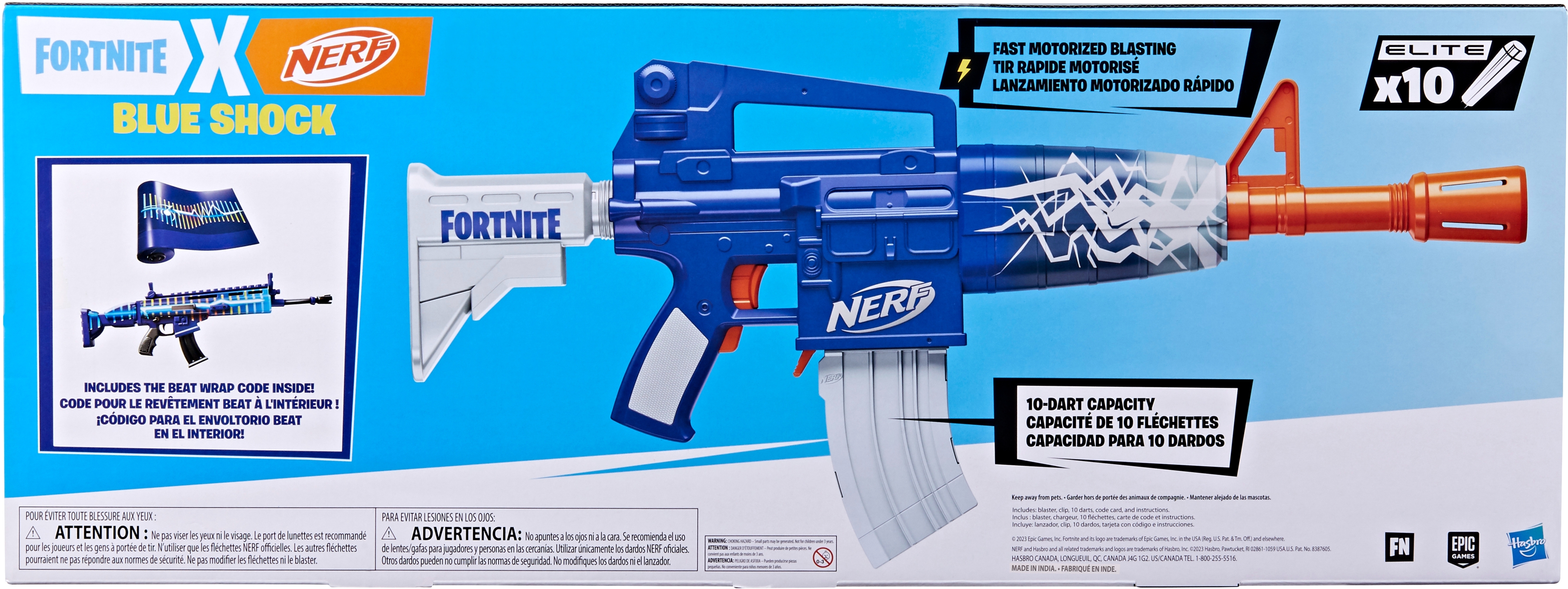 Бластер іграшковий Hasbro Nerf Blue Shock Fortnite (F4108)фото4