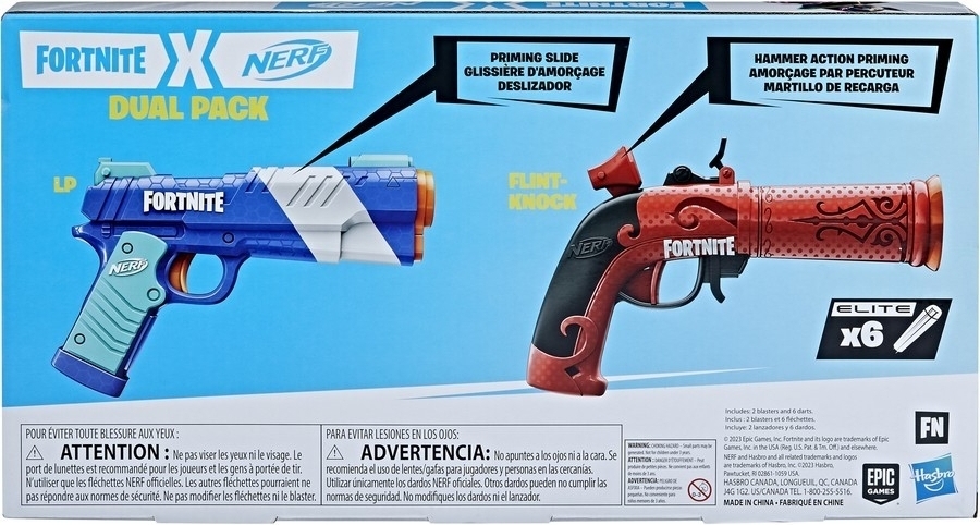 Набор из двух игрушечных бластеров Hasbro Nerf Fortnite Dual Pack (F62430) фото