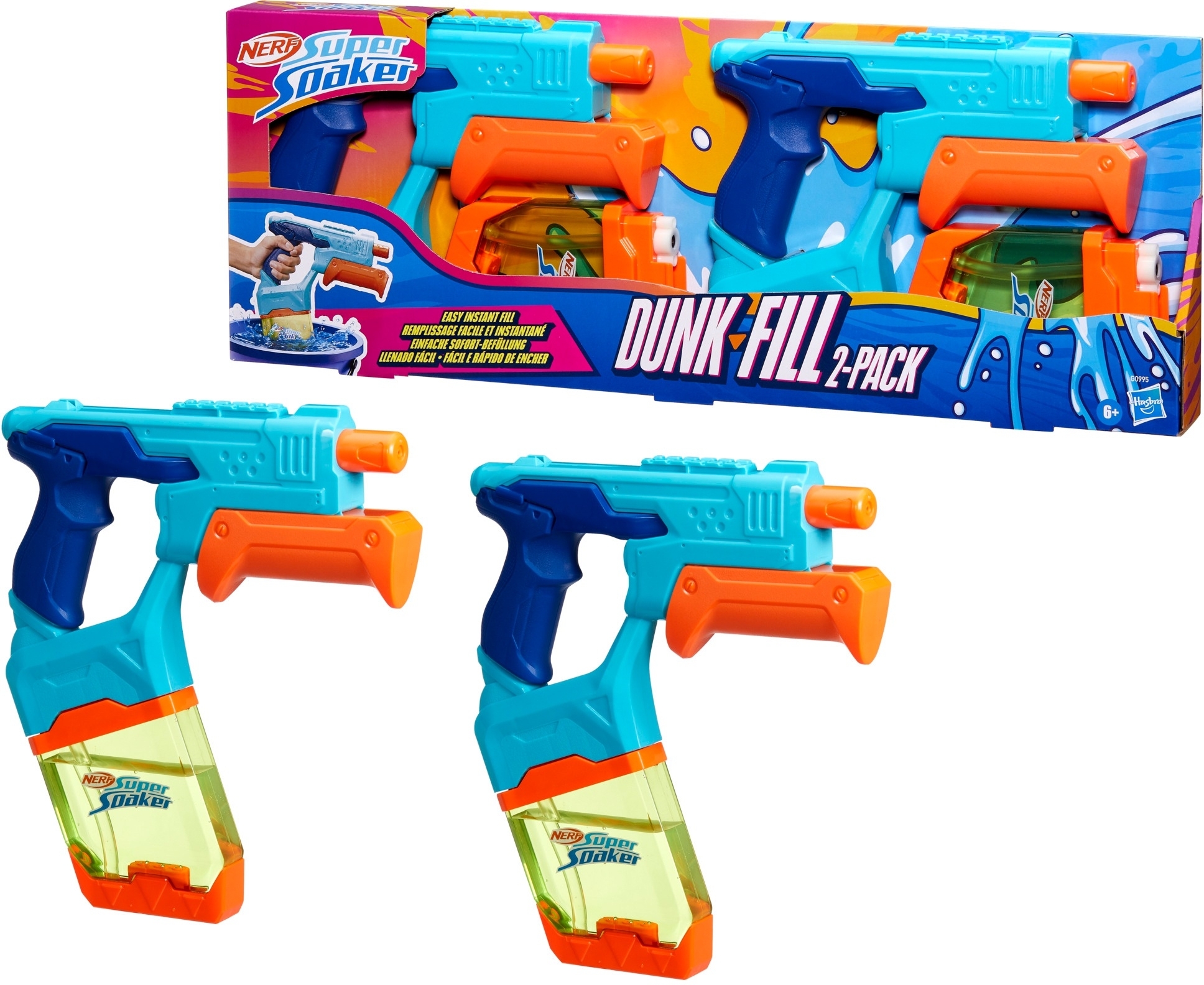 Набор из 2 водных бластеров Nerf Super Soaker Mini dunk fill (G0995) фото 2
