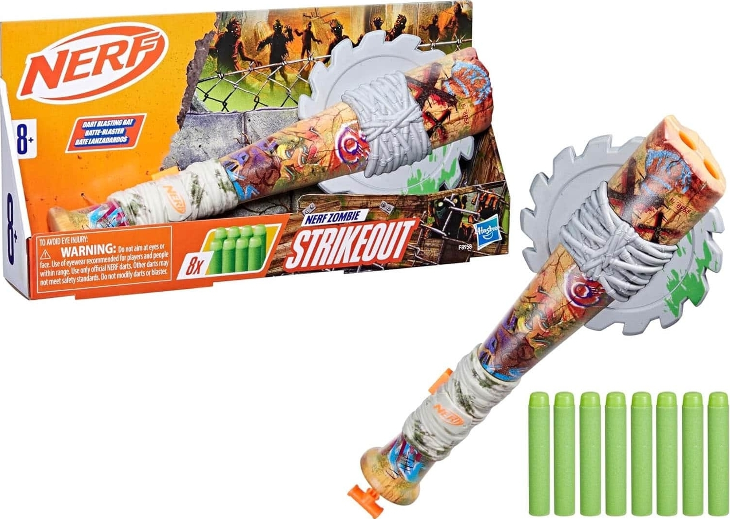Бластер-битка іграшкова Nerf Zombie Strikeout Dart Blaster (F8958)фото2