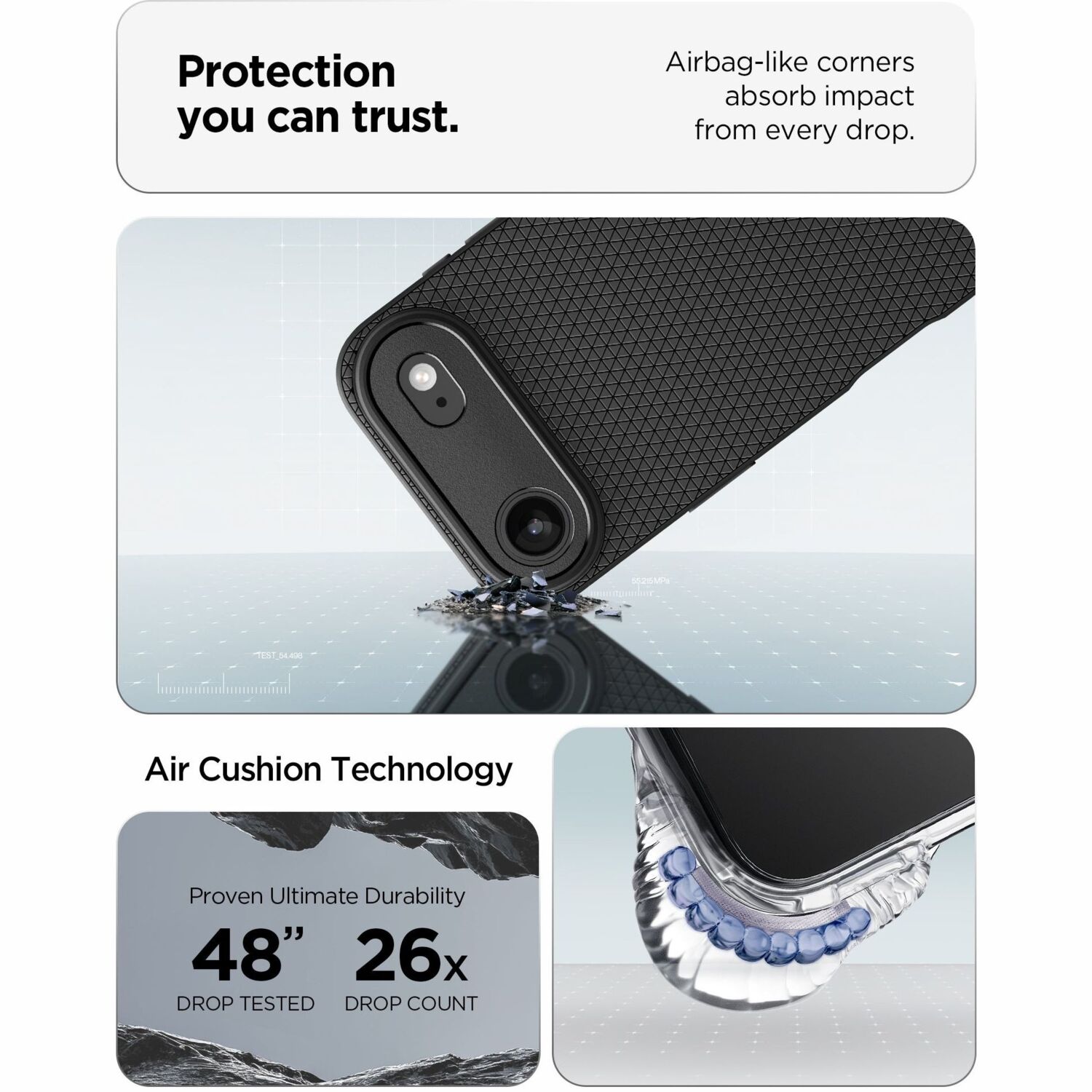 Чохол Spigen для Apple iPhone Air Liquid Air Matte Black (ACS10302)фото