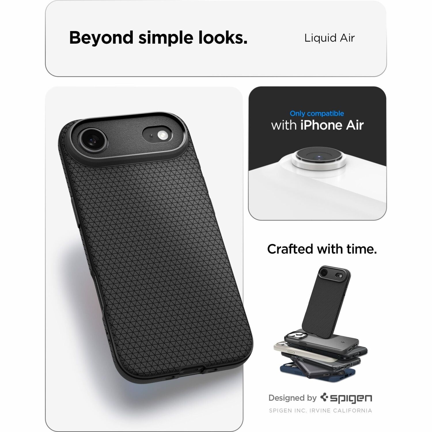 Чохол Spigen для Apple iPhone Air Liquid Air Matte Black (ACS10302)фото