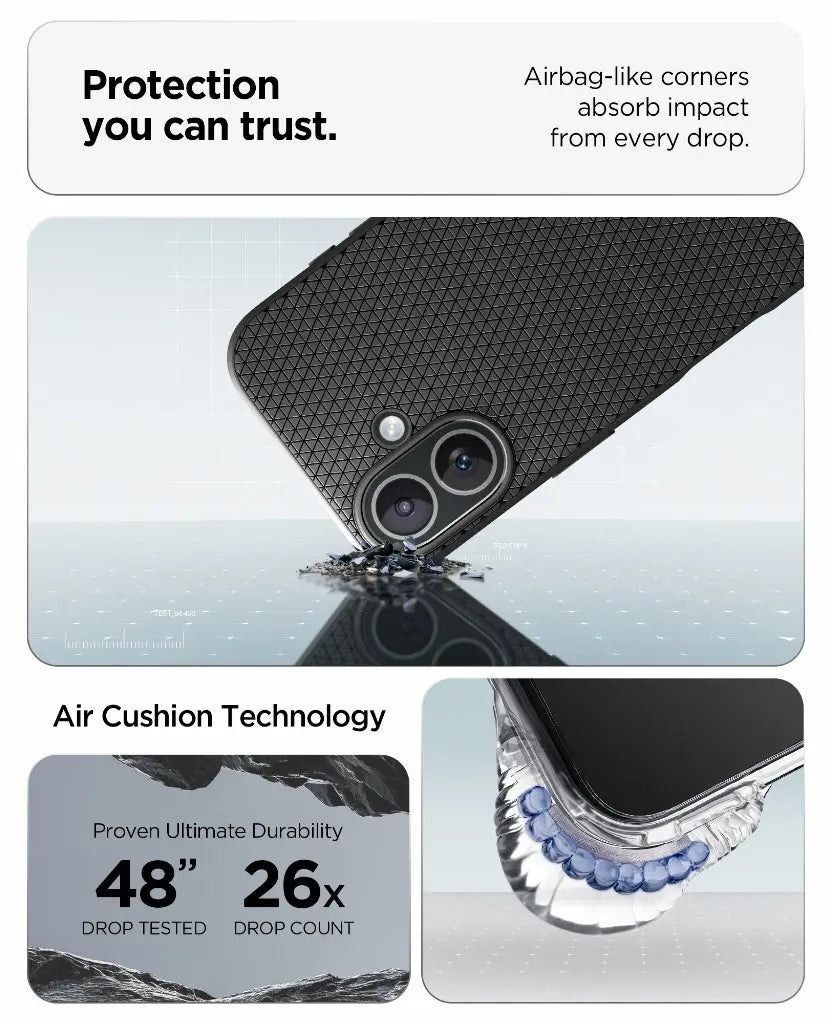 Чохол Spigen для Apple iPhone 17 Liquid Air Matte Black (ACS10369)фото11