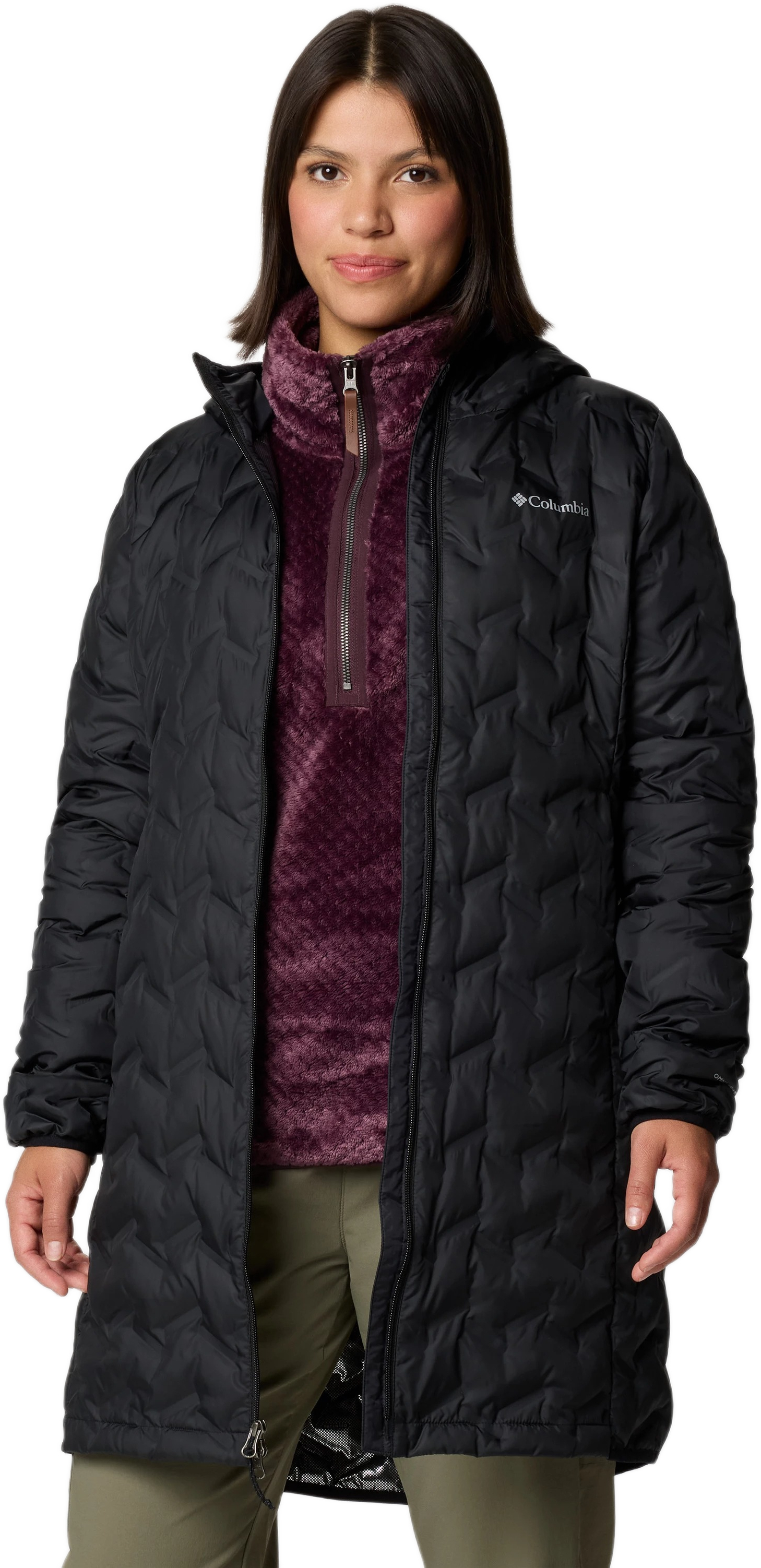 Женское полупальто Columbia Delta Ridge II Long Down Jacket 2088211CLB-010 S черное фото 4