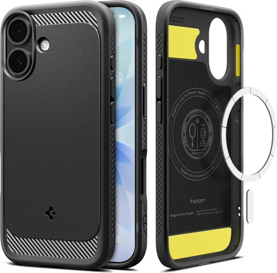 Чохол Spigen для Apple iPhone 17 Rugged Armor MagFit Matte Black (ACS10367)фото