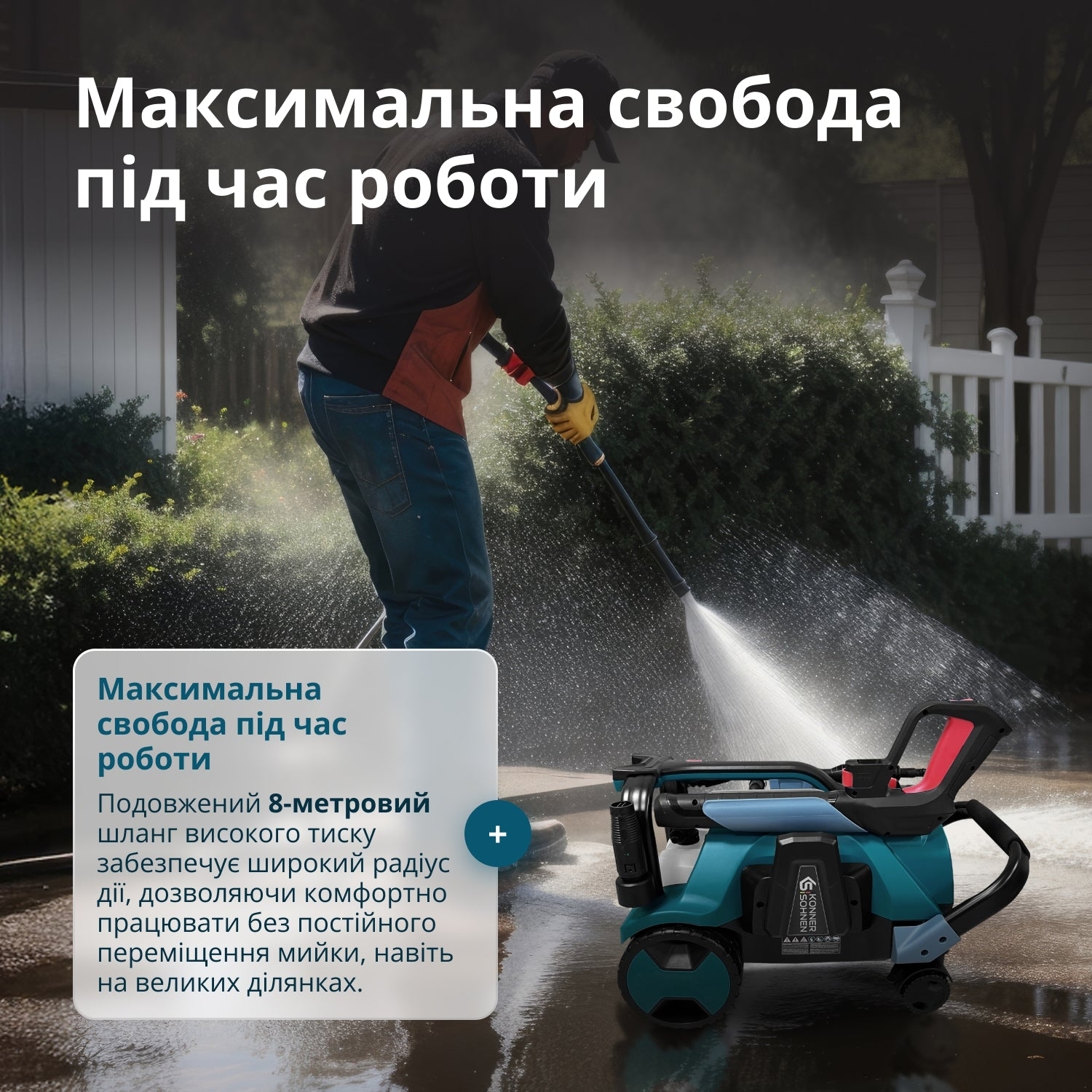 Мойка высокого давления Konner&Sohnen KS 1800-2200Вт 70-160бар (KSPW160HV) фото 8