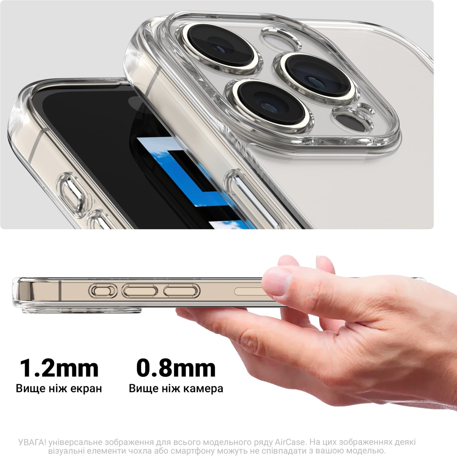 Чехол ArmorStandart Air для Samsung A07 Camera cover Clear (ARM86531) фото