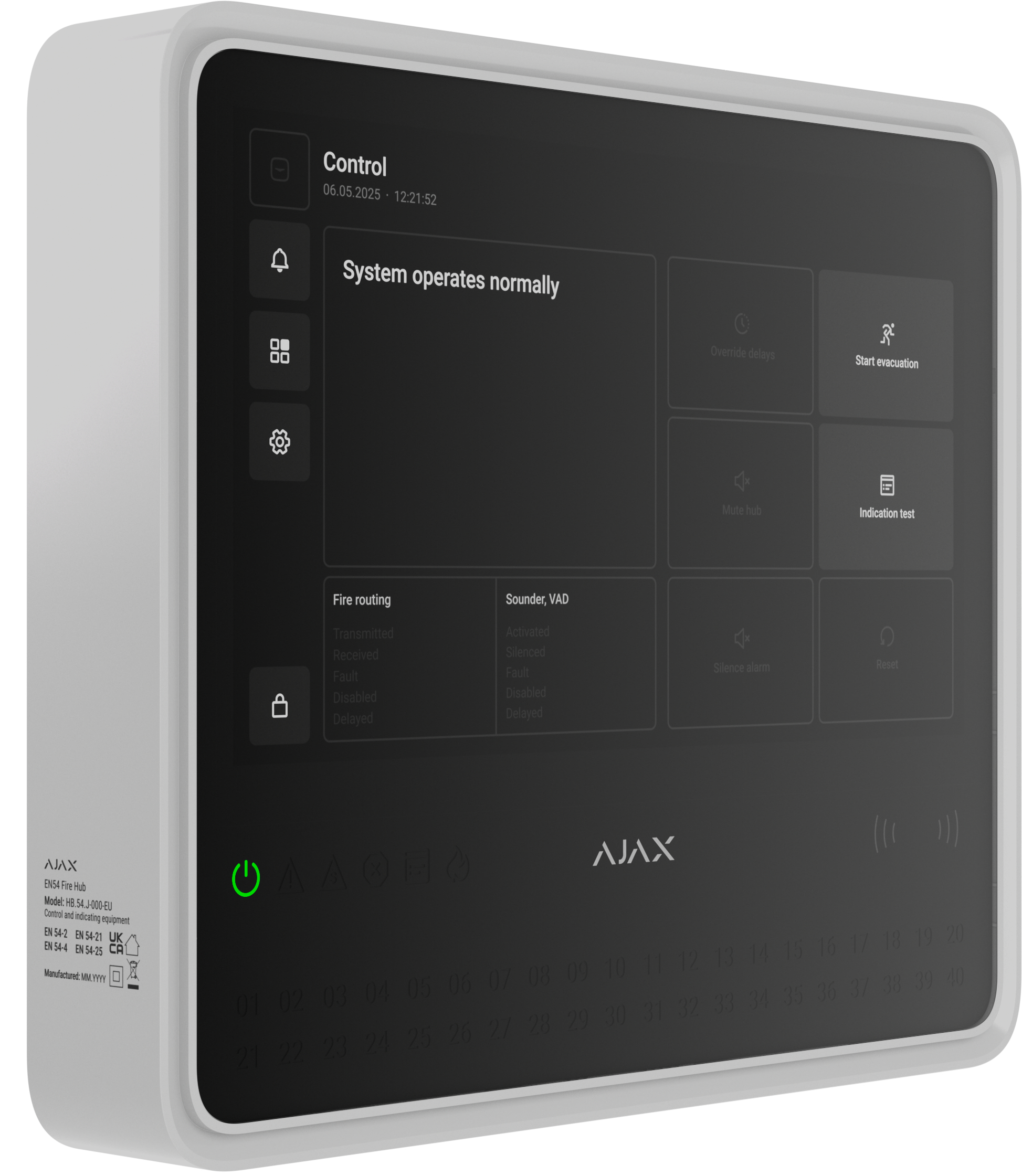 Интеллектуальный пожарный хаб Ajax EN54 Fire Hub white (000057094) фото 