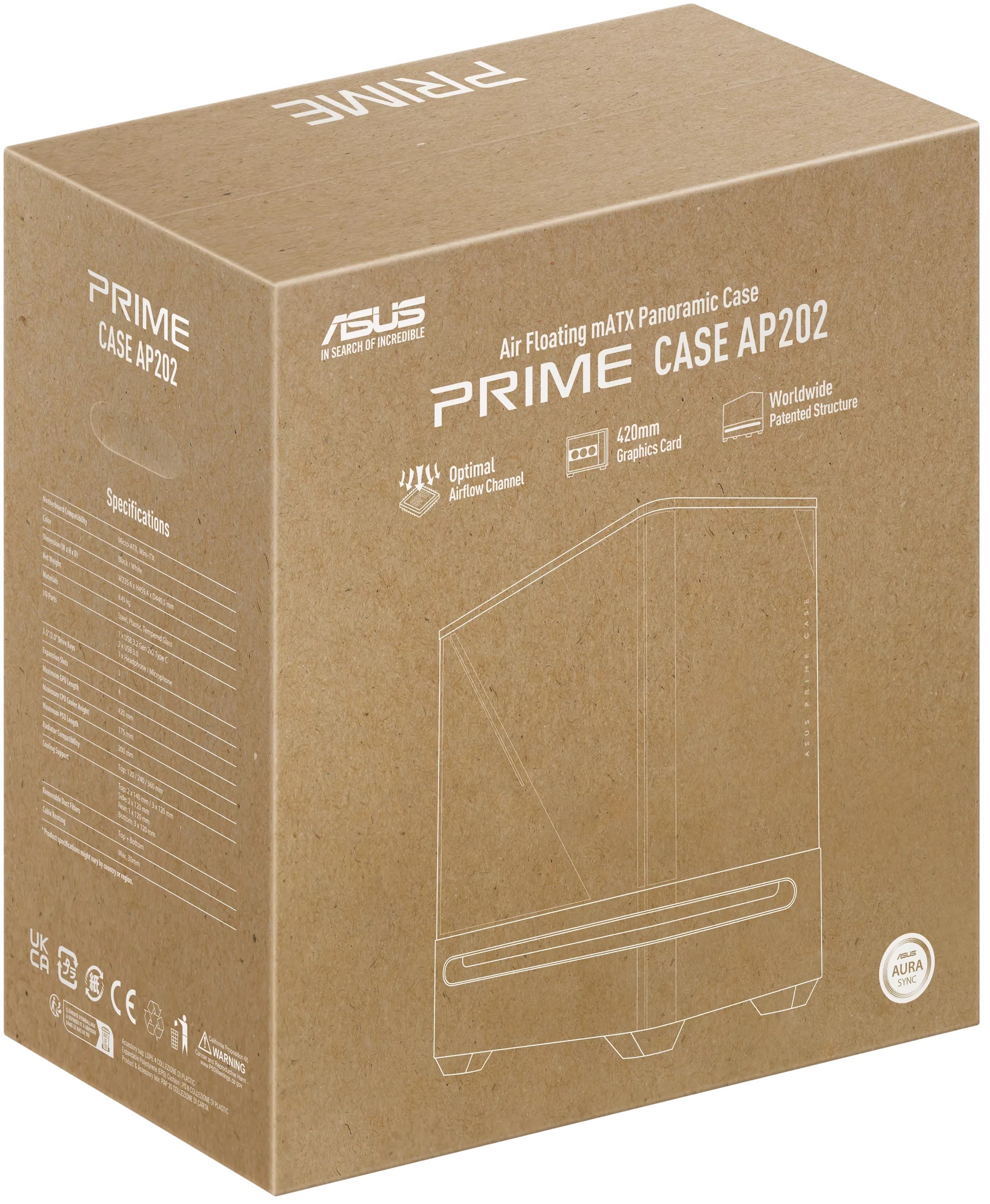 Корпус ASUS Prime AP202 Tempered Glas ARGB Black (90DC00P0-B19000) фото 19