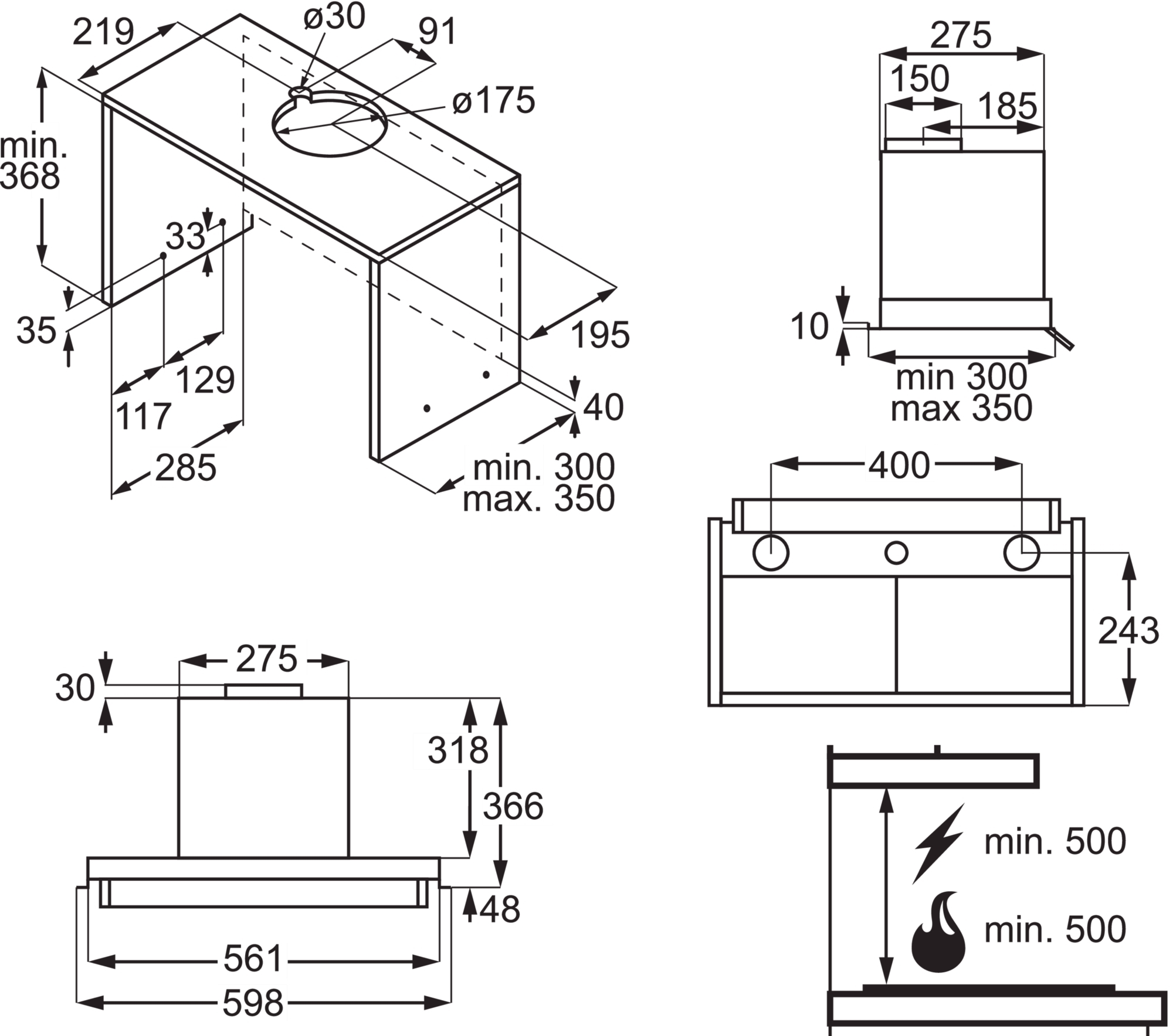 Встраиваемая вытяжка Electrolux LFP516K фото 2