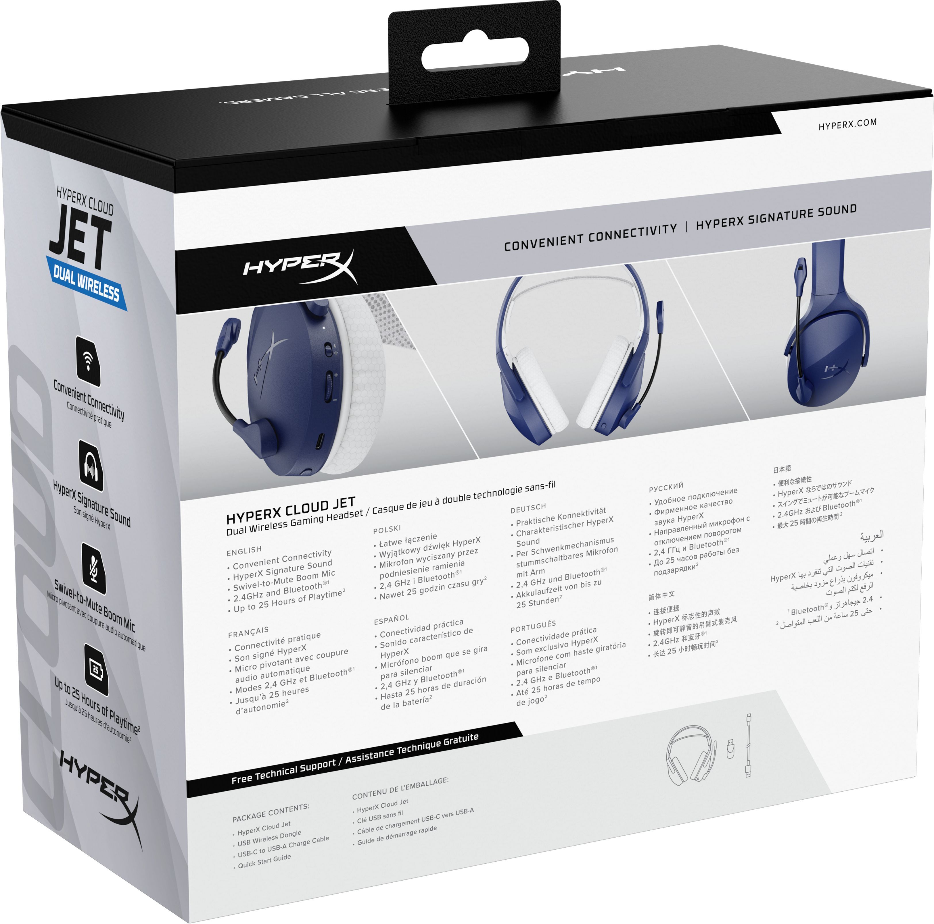 Ігрова гарнітура HyperX Cloud Jet Wireless Light Blue (AM7A0AA)фото9