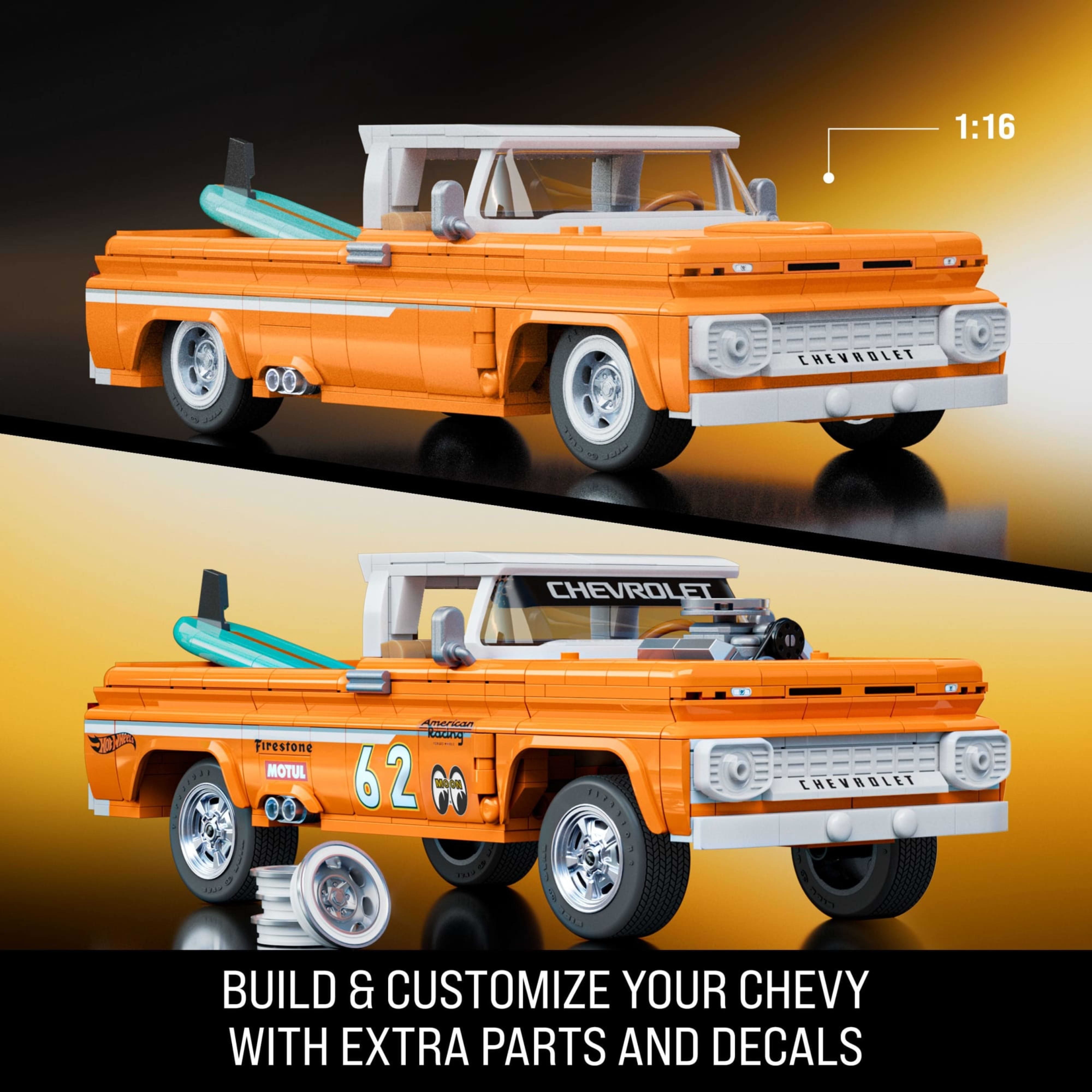 Колекційна машинка-конструктор "Chevy" серії "Elite" Mattel Brick Shop (JFT20)фото4