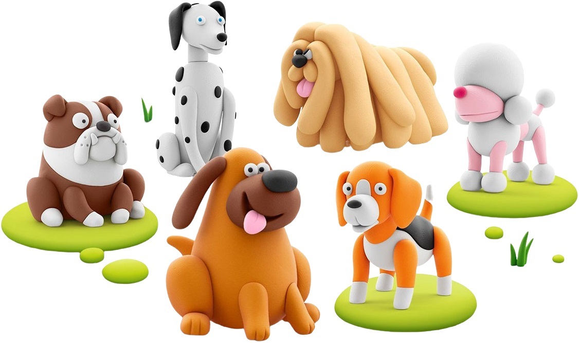 Меганабір пластиліну, що самостійно твердіє, Lipaka Собаки-друзяки (15030-UA01)фото3