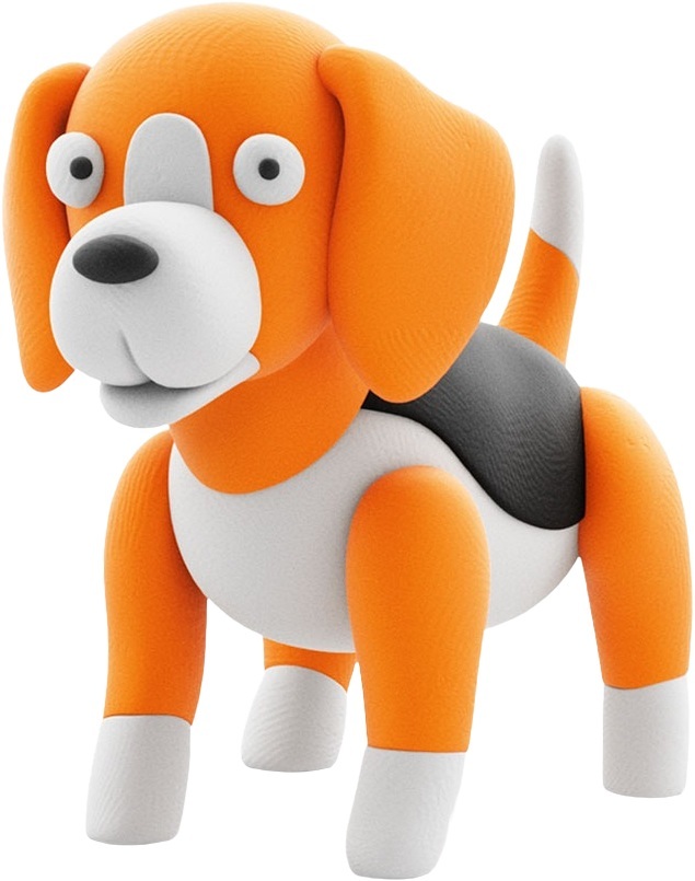 Набір пластиліну, що самостійно твердіє, Lipaka Собаки-друзяки: Бігль Вокі (30152-UA01)фото4