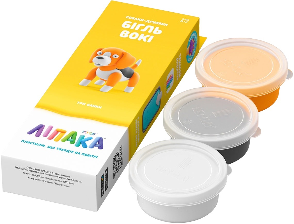 Набір пластиліну, що самостійно твердіє, Lipaka Собаки-друзяки: Бігль Вокі (30152-UA01)фото2