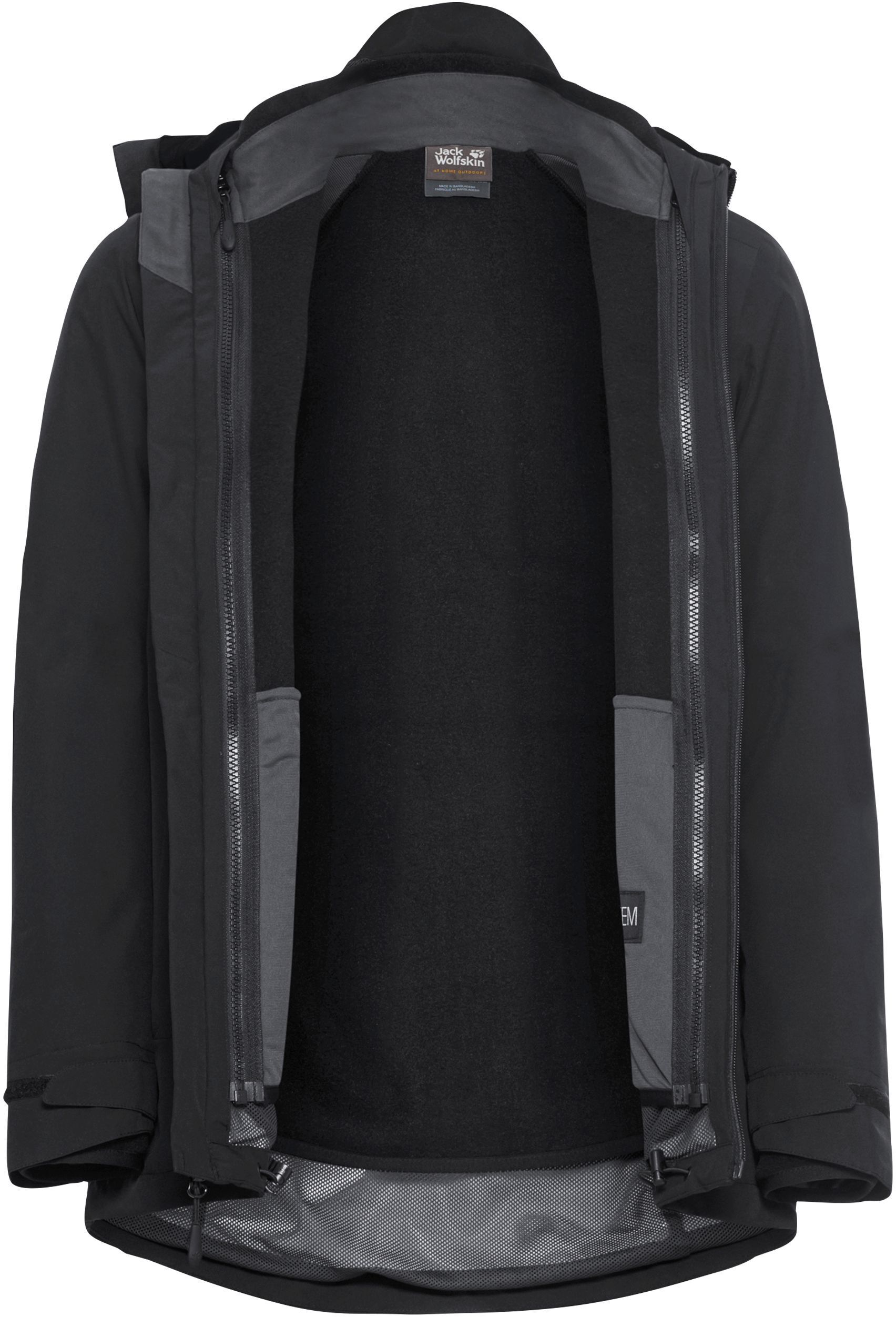 Куртка жіноча Jack Wolfskin Moonrise 3In1 Jkt W 1115621-6000 XS чорнийфото13