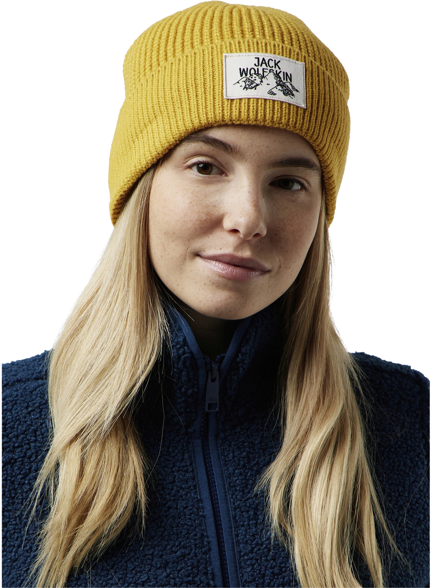 Шапка Jack Wolfskin Badge Beanie A61610-M0042 жовтафото