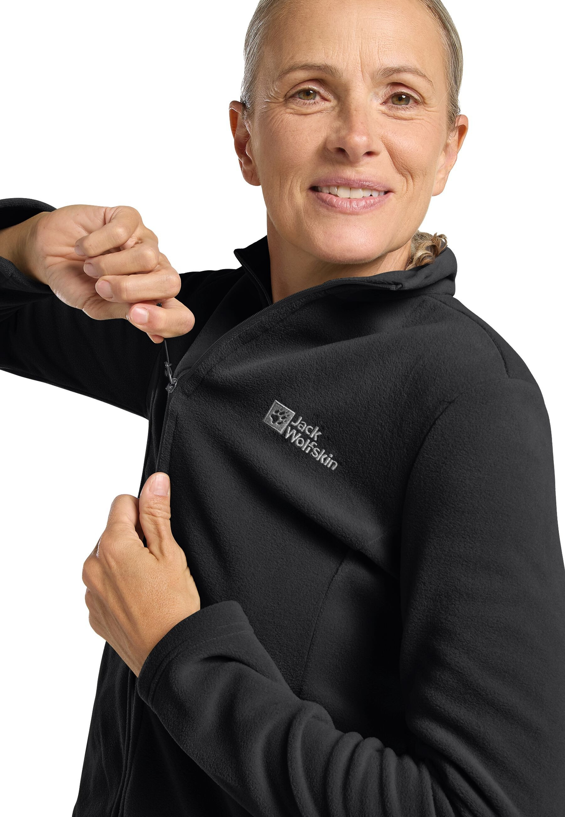 Кофта женская Jack Wolfskin Taunus Fz W 1711391-6000 L чёрный фото 5