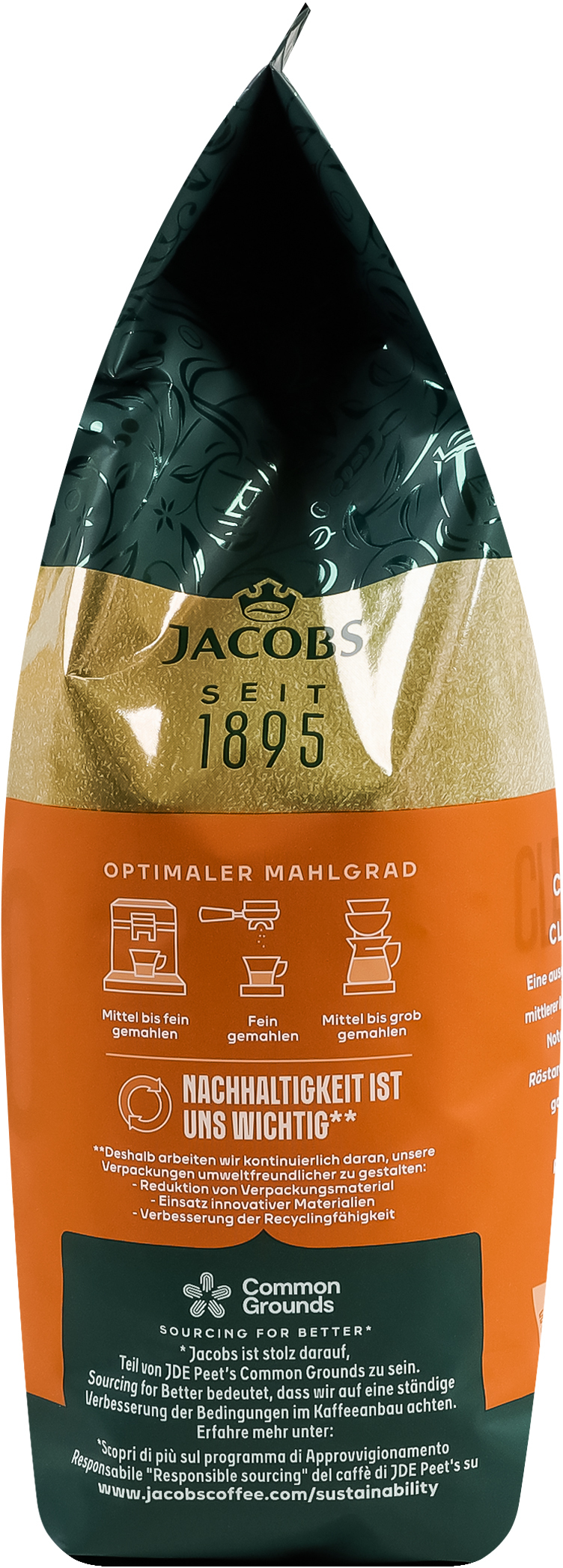 Кофе Jacobs зерна, 1000г, Crema Classico, купаж арабика/робуста фото 5