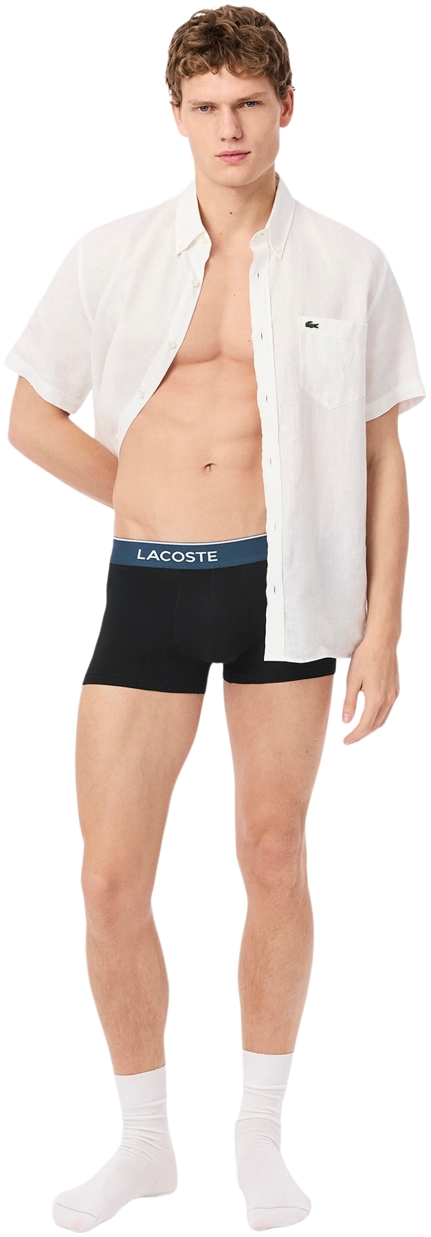 Набір чоловічих трусів Lacoste Underwear 5H1297-EIH 3шт. L чорніфото7