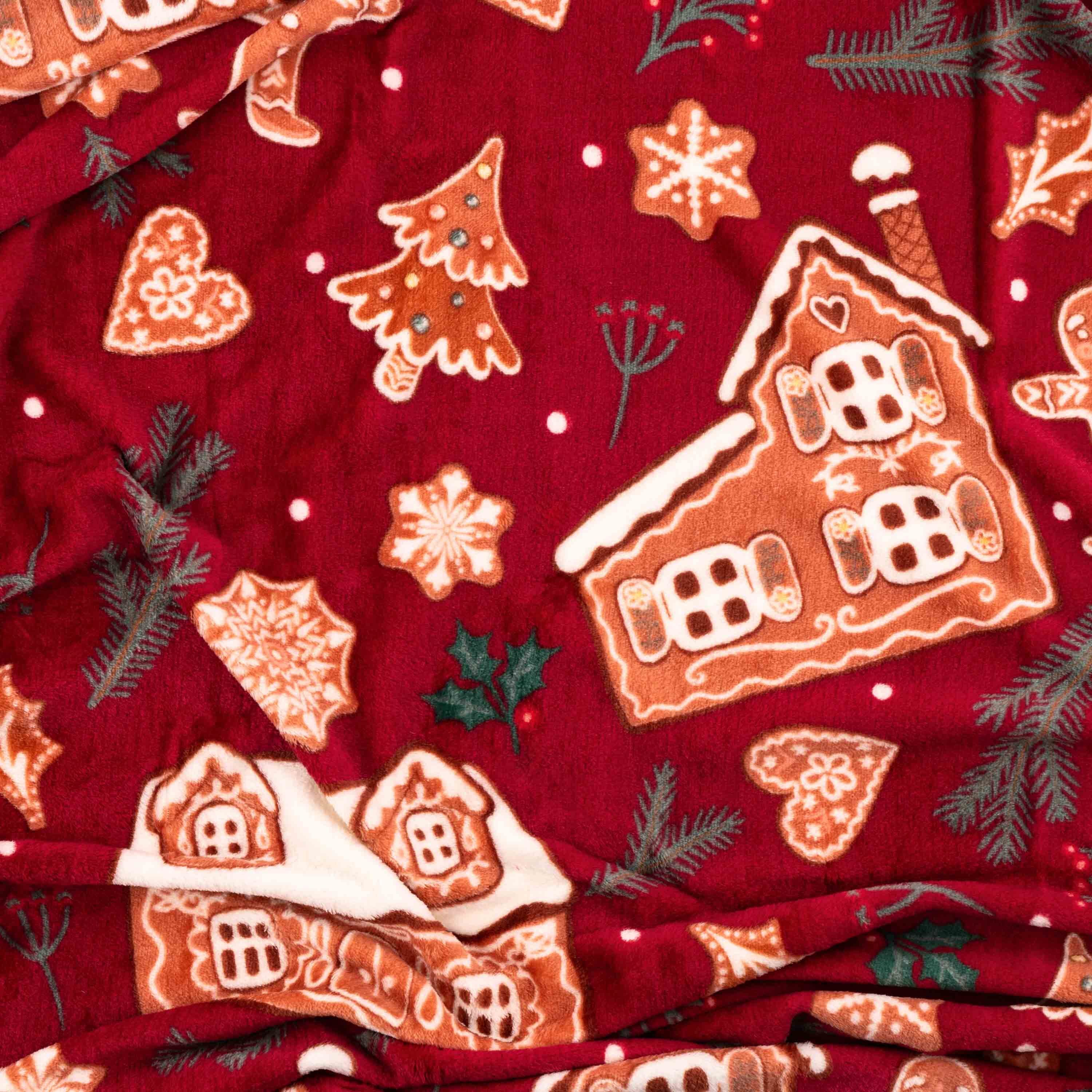 Плед ARDESTO Christmas Flannel 160х200см имбирные домики (ART0121PB) фото 2
