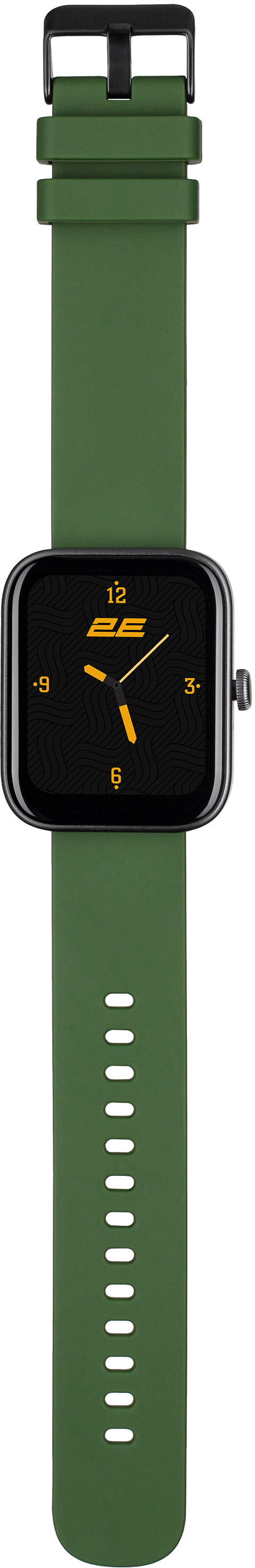 Смарт-годинник 2E Alpha SQ Music Edition 46mm Black-Green + ремінець сірий (2E-CWW40BKGN-WS)фото