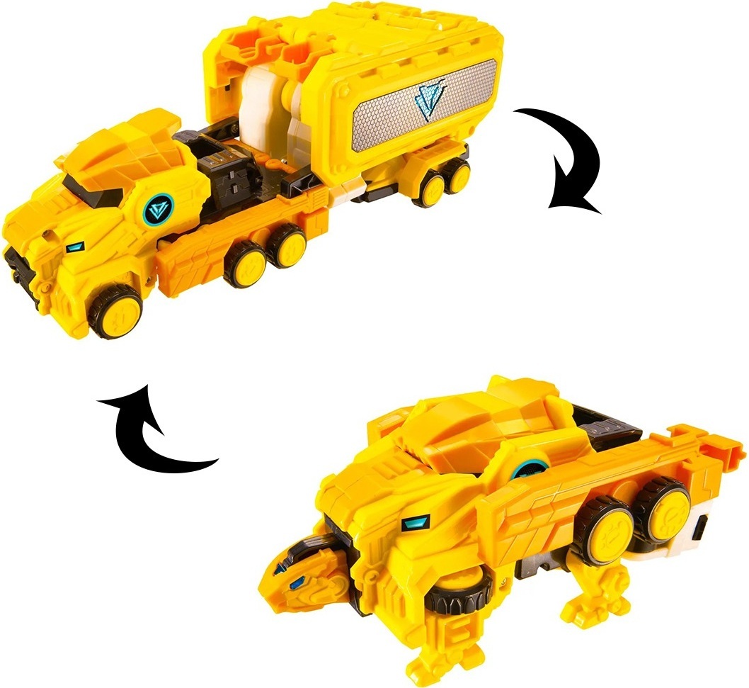 Игровой набор с роботом-трансформером Dinoster - Стего Трон (2 машины, динозавры) (EU580804) фото 