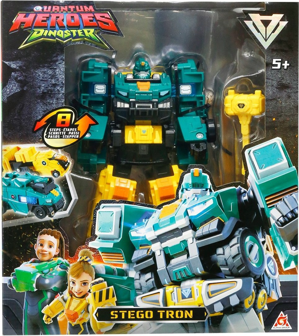 Игровой набор с роботом-трансформером Dinoster - Стего Трон (2 машины) (EU580814) фото 3