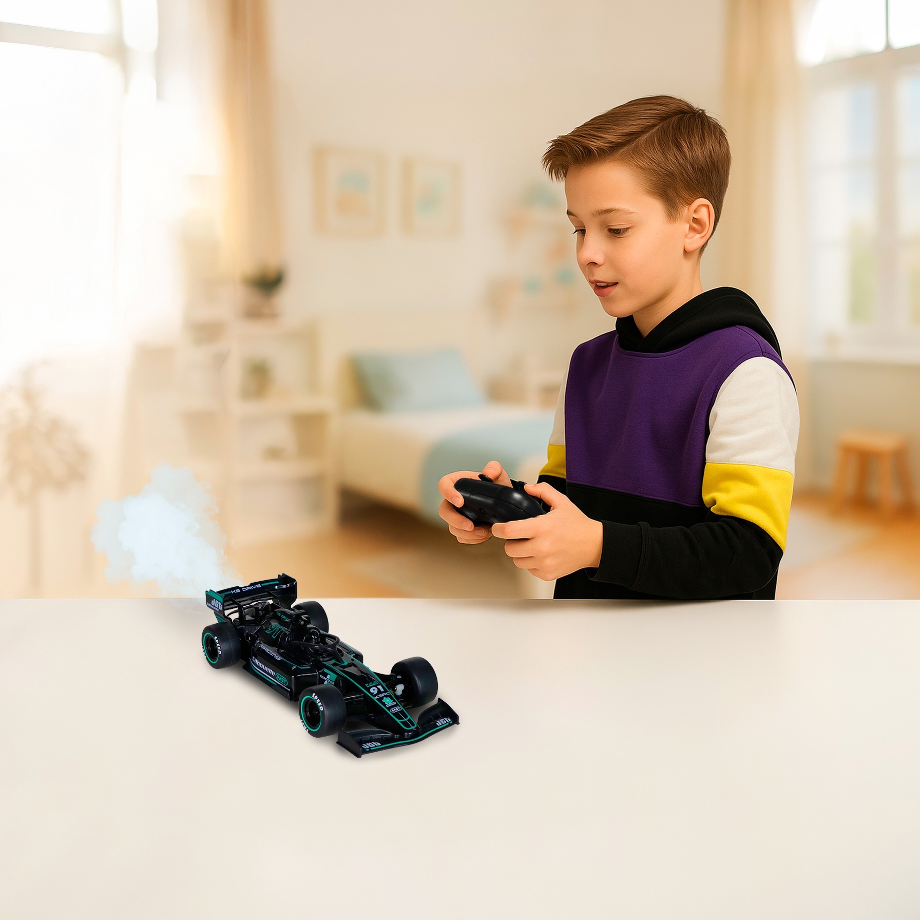 Автомобіль KS Drive на р/к – Racing вихлопна пара, чорний (SL-6064RH)фото11